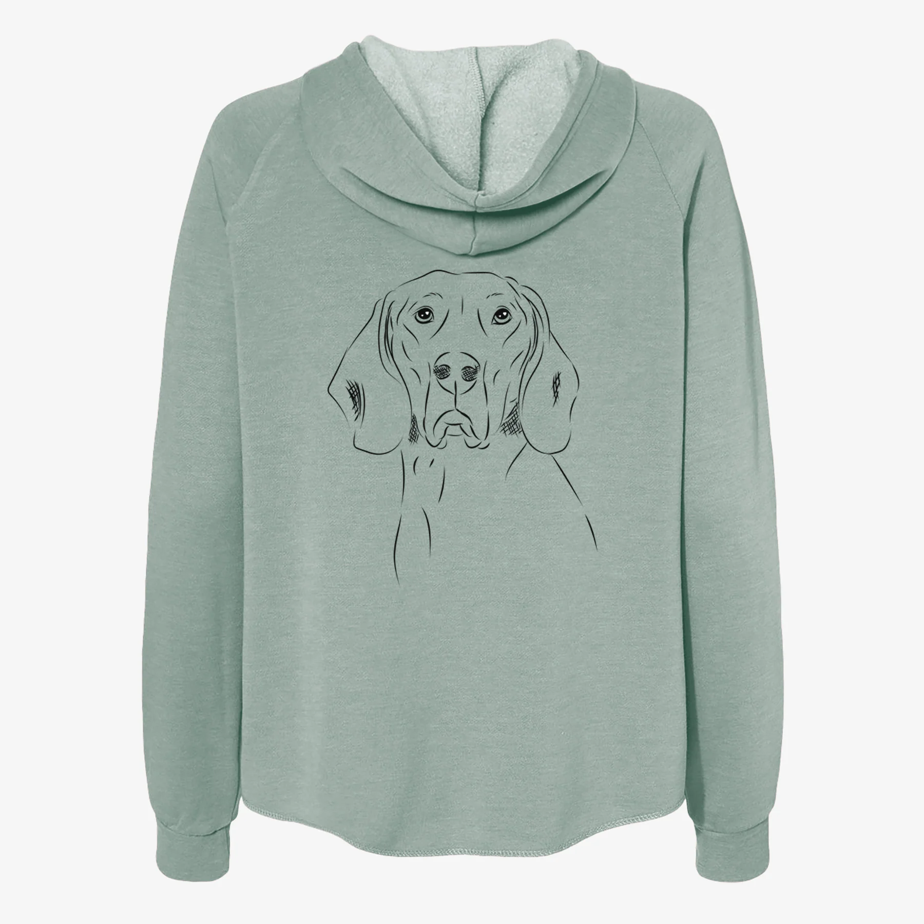 Sagan the Coonhound - Women's Cali Wave Zip-Up Sweatshirt - Image 4