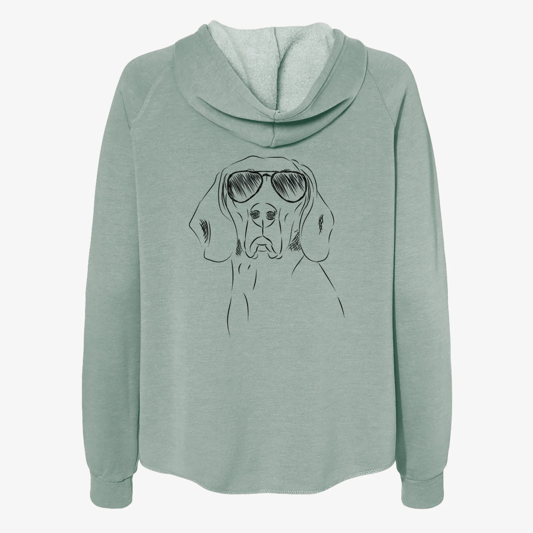 Sagan the Coonhound - Women's Cali Wave Zip-Up Sweatshirt - Image 7
