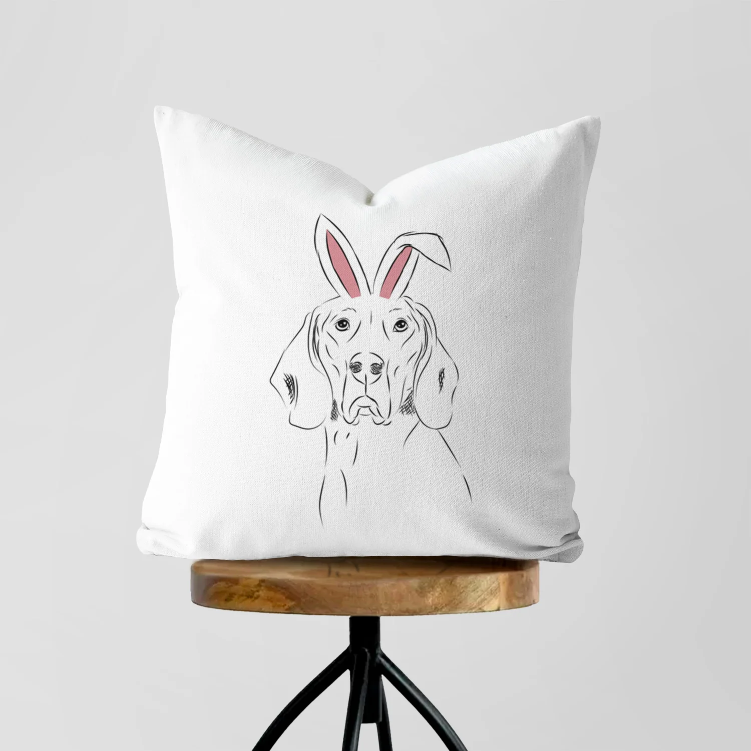 Sagan the Coonhound - Throw Pillow Cover - Image 5
