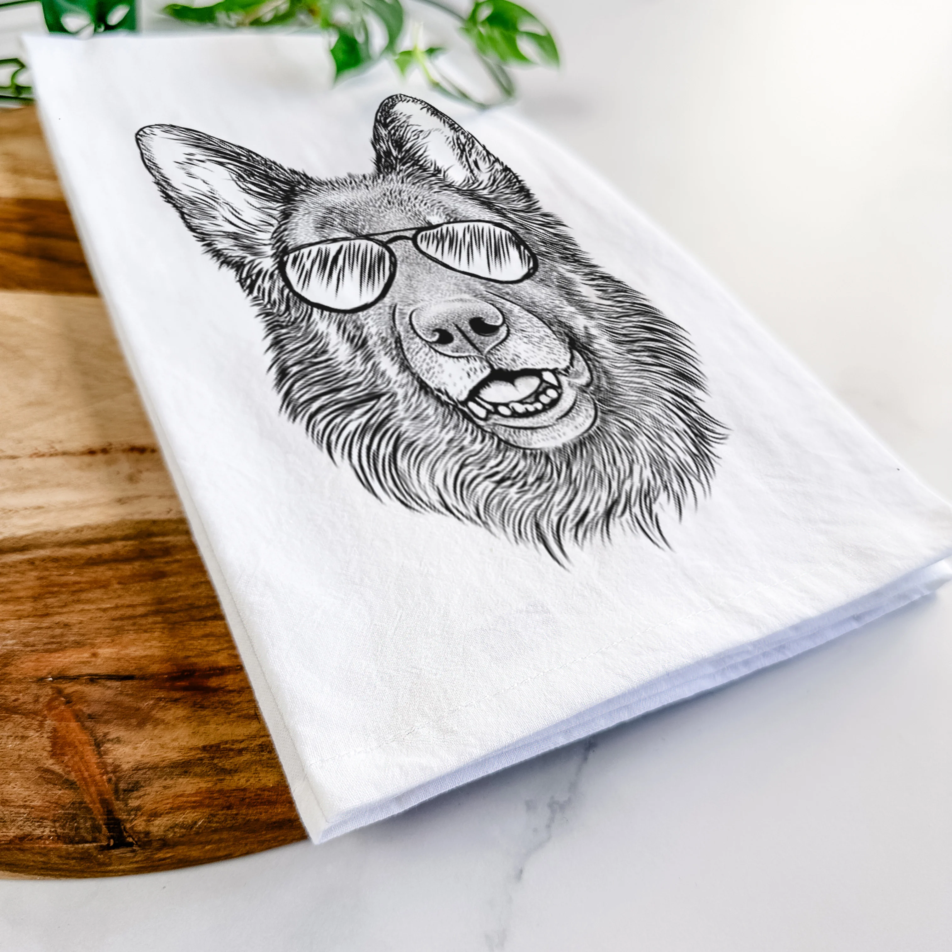 Sammie the German Shepherd Tea Towel - Image 6