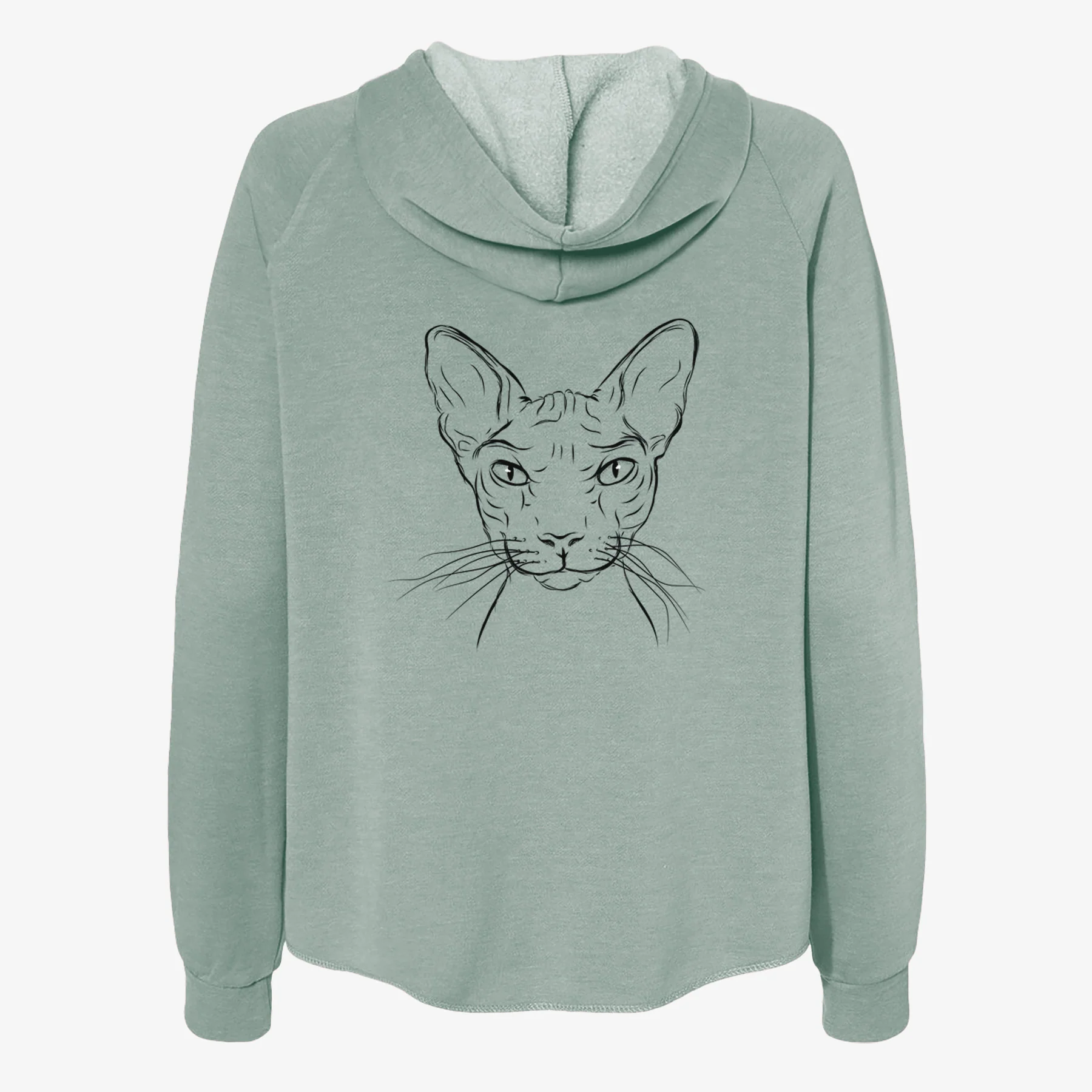 Sammy the Spinx Cat - Women's Cali Wave Zip-Up Sweatshirt - Image 4