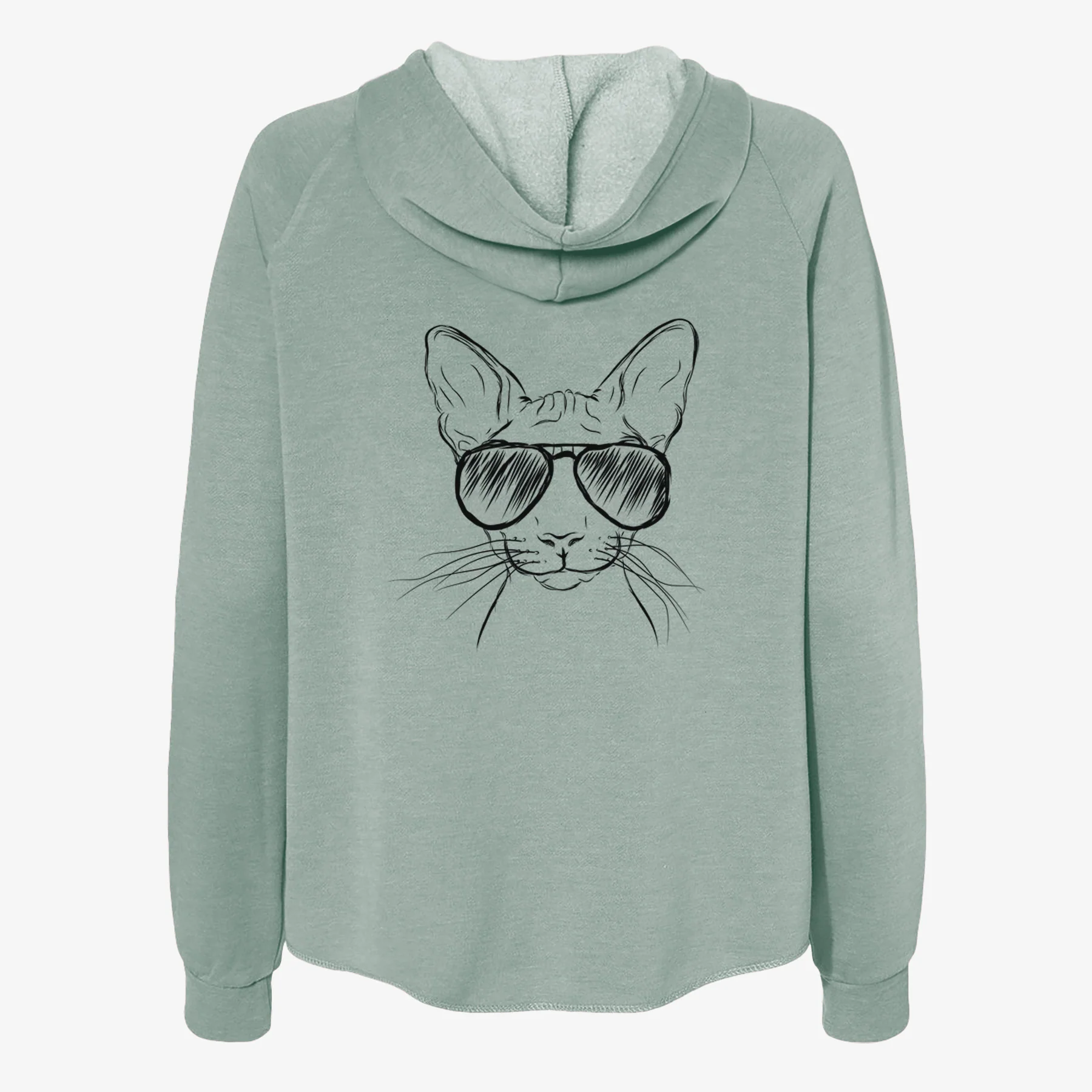 Sammy the Spinx Cat - Women's Cali Wave Zip-Up Sweatshirt - Image 7
