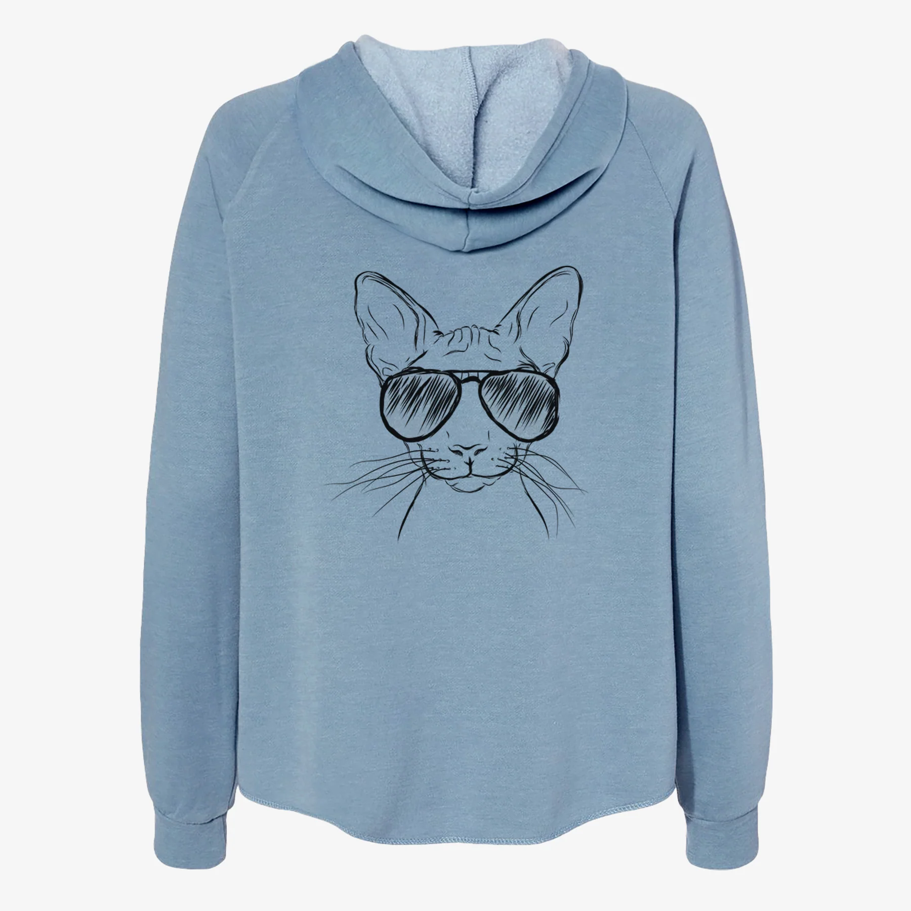 Sammy the Spinx Cat - Women's Cali Wave Zip-Up Sweatshirt - Image 9