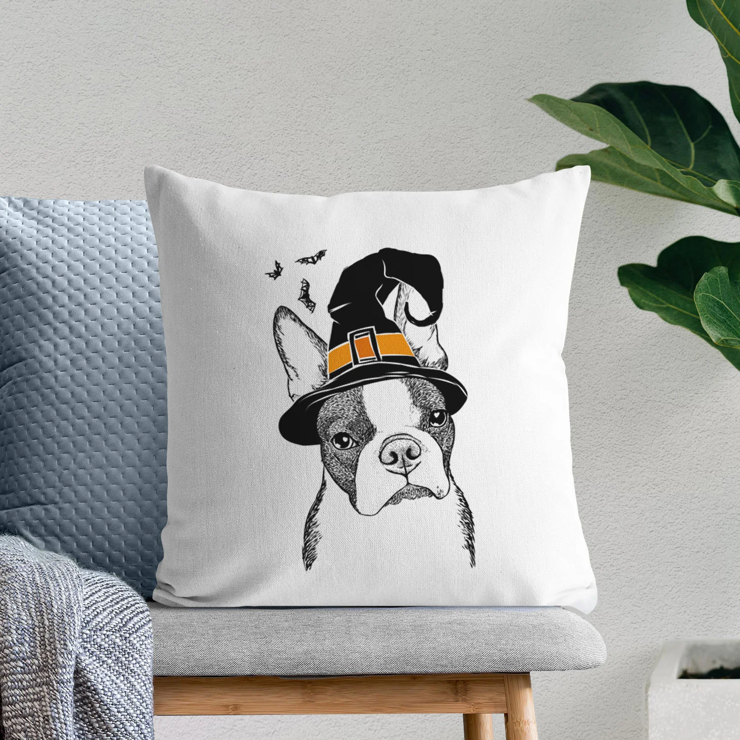 Samuel the Boston Terrier - Throw Pillow Cover - Image 8