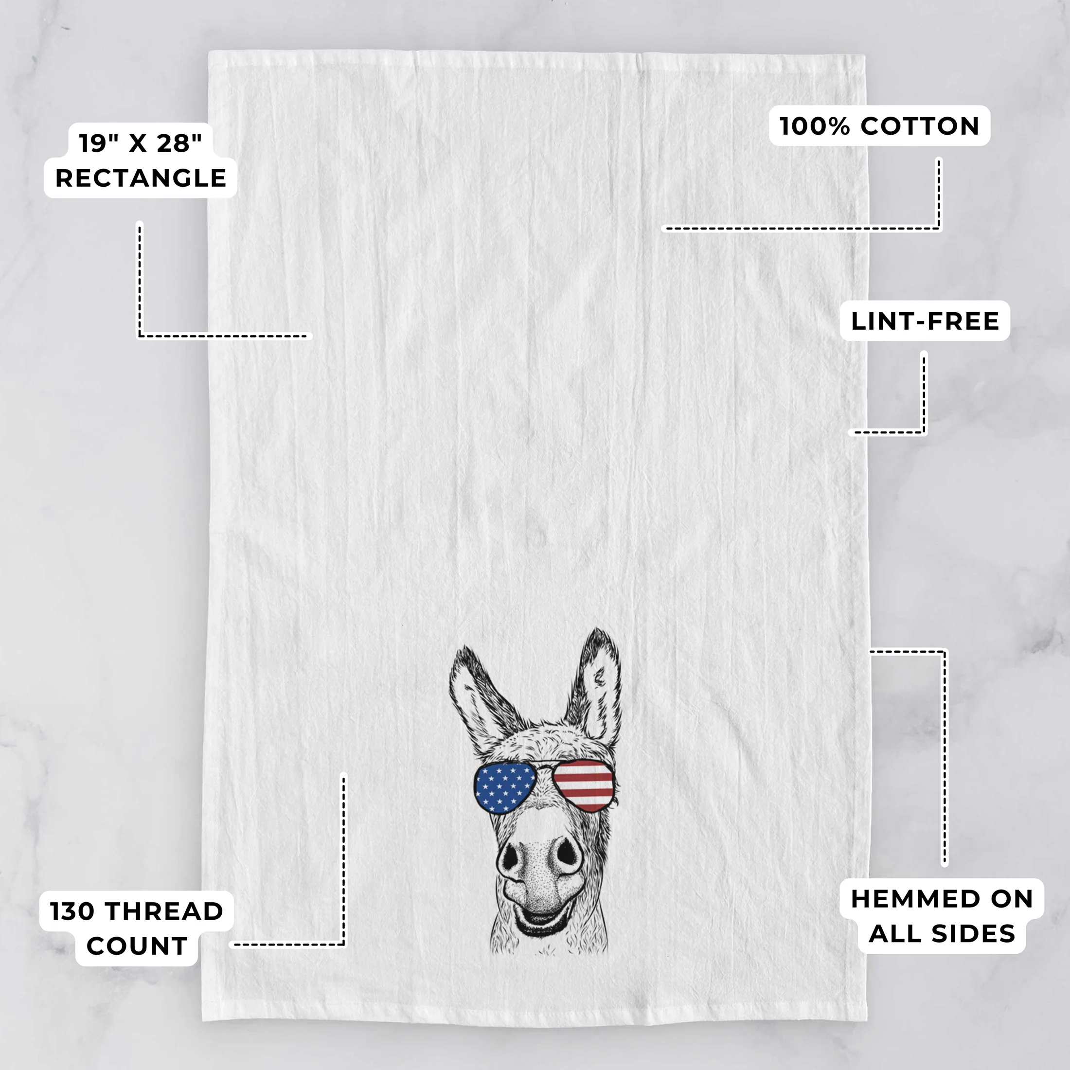 Samule the Donkey Tea Towel - Image 3