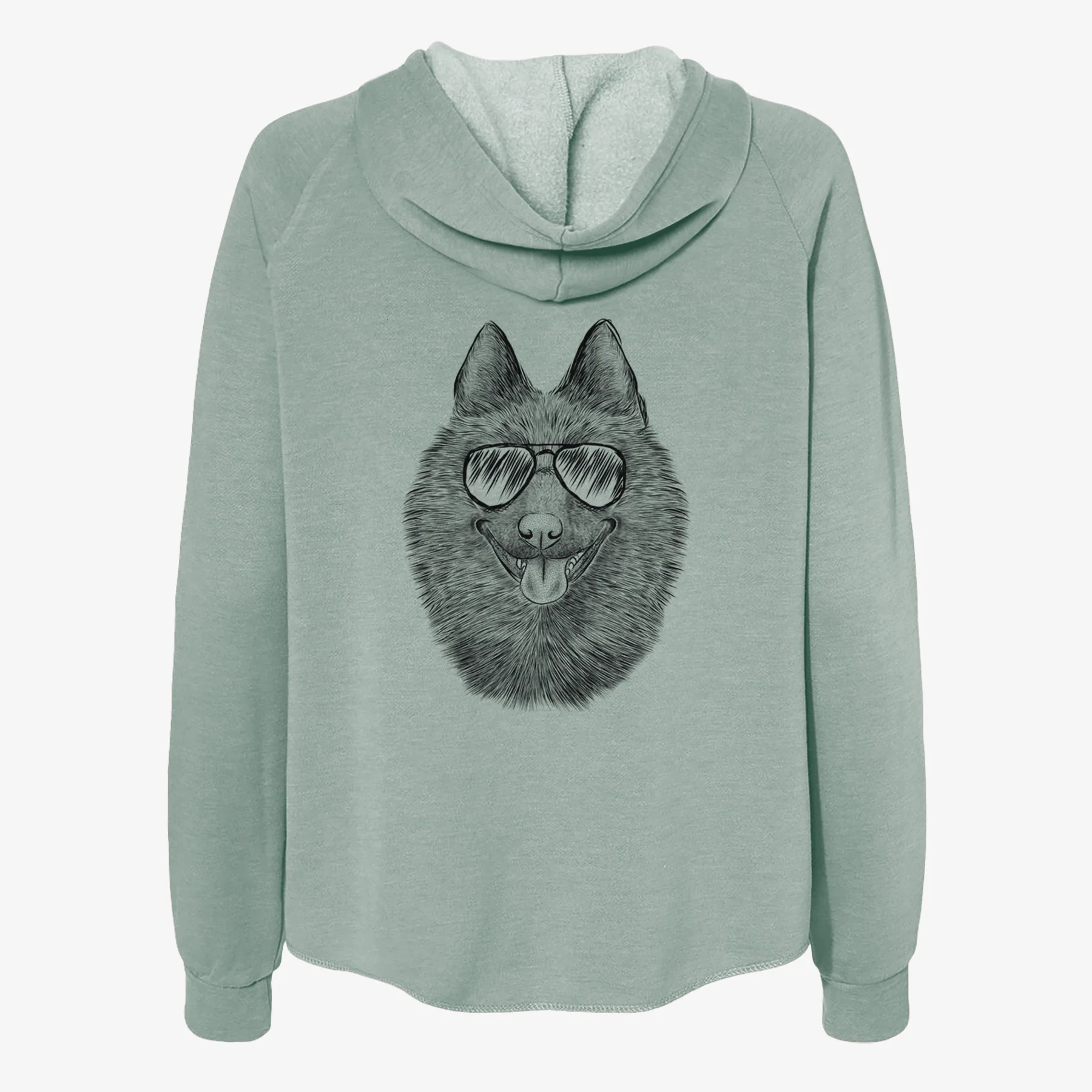Sander the Schipperke - Women's Cali Wave Zip-Up Sweatshirt - Image 7
