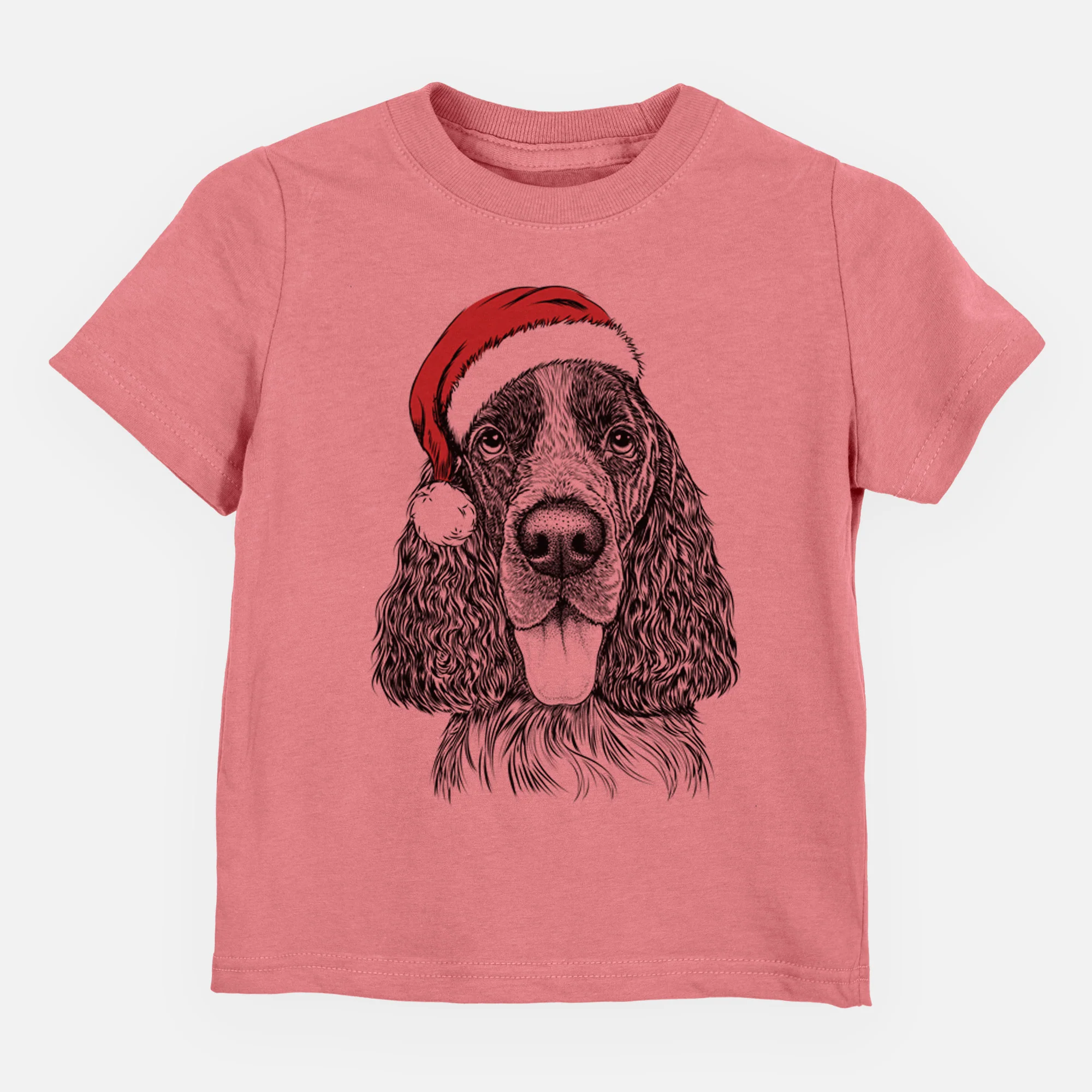 Santa Duke the English Springer Spaniel - Kids/Youth/Toddler Shirt - Image 4