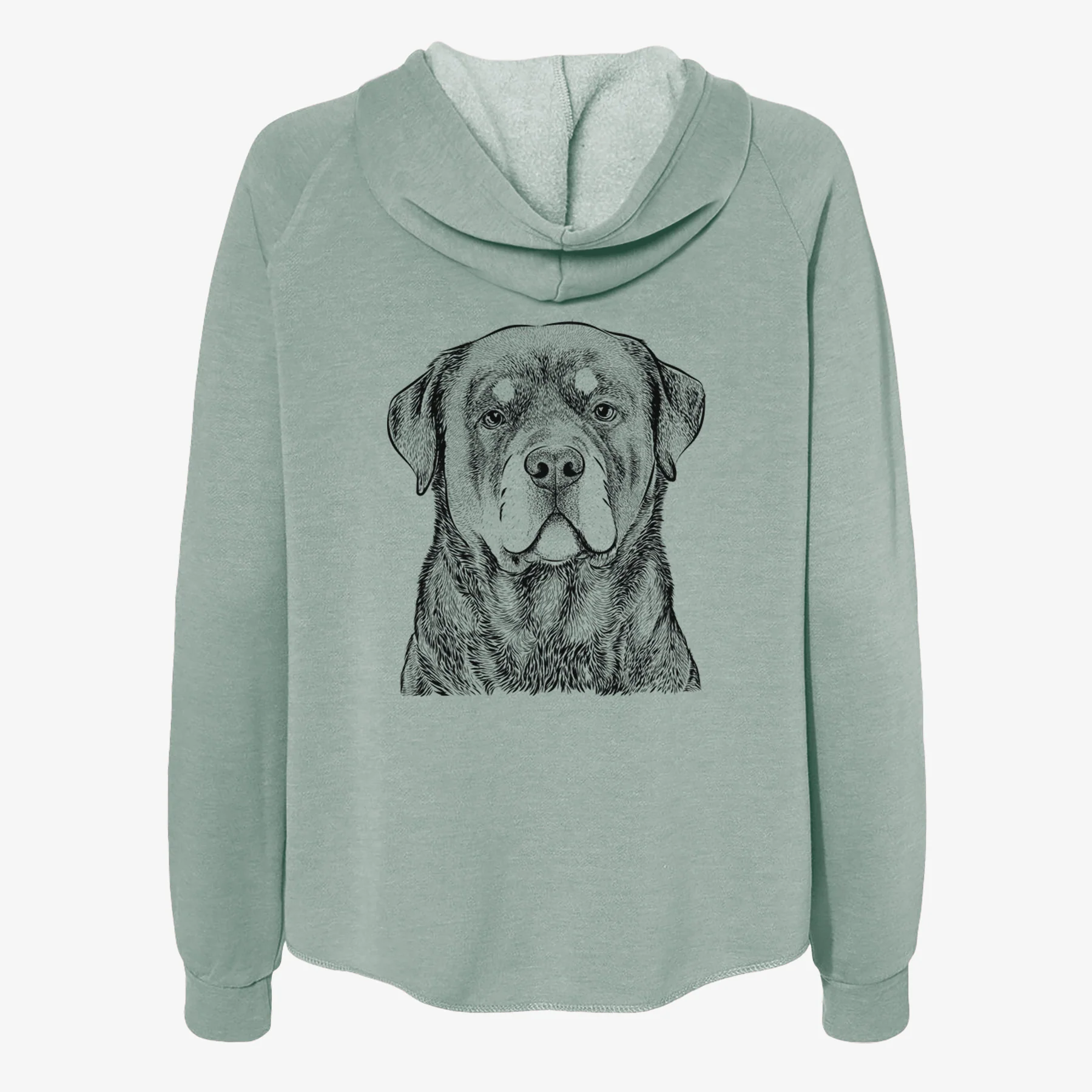 Sarge the Rottweiler - Women's Cali Wave Zip-Up Sweatshirt - Image 4