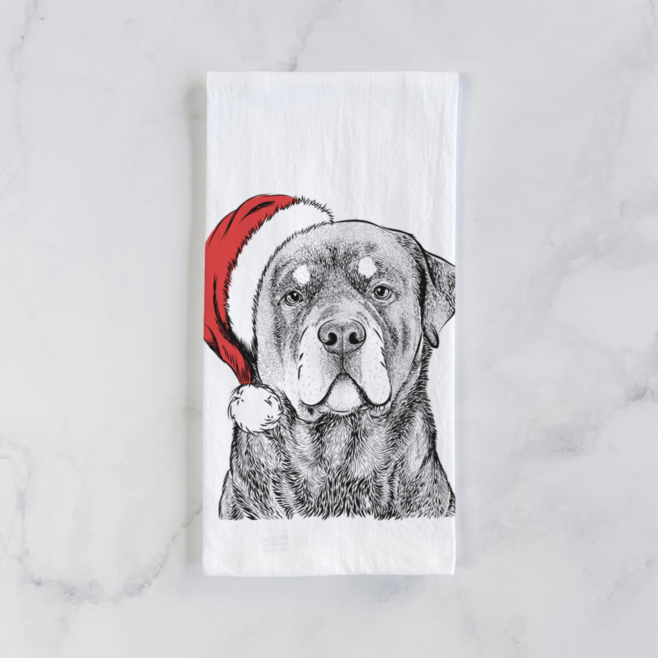 Sarge the Rottweiler Tea Towel - Image 2