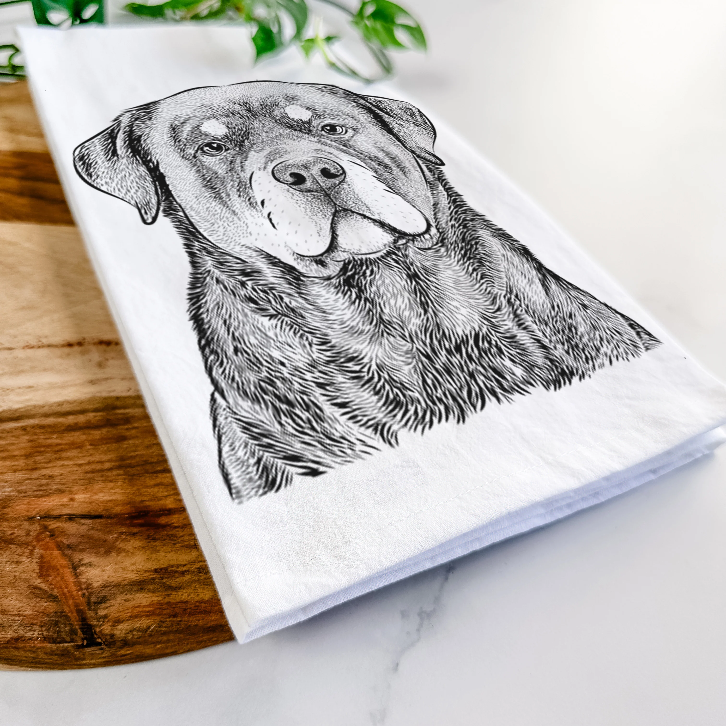 Sarge the Rottweiler Tea Towel - Image 5