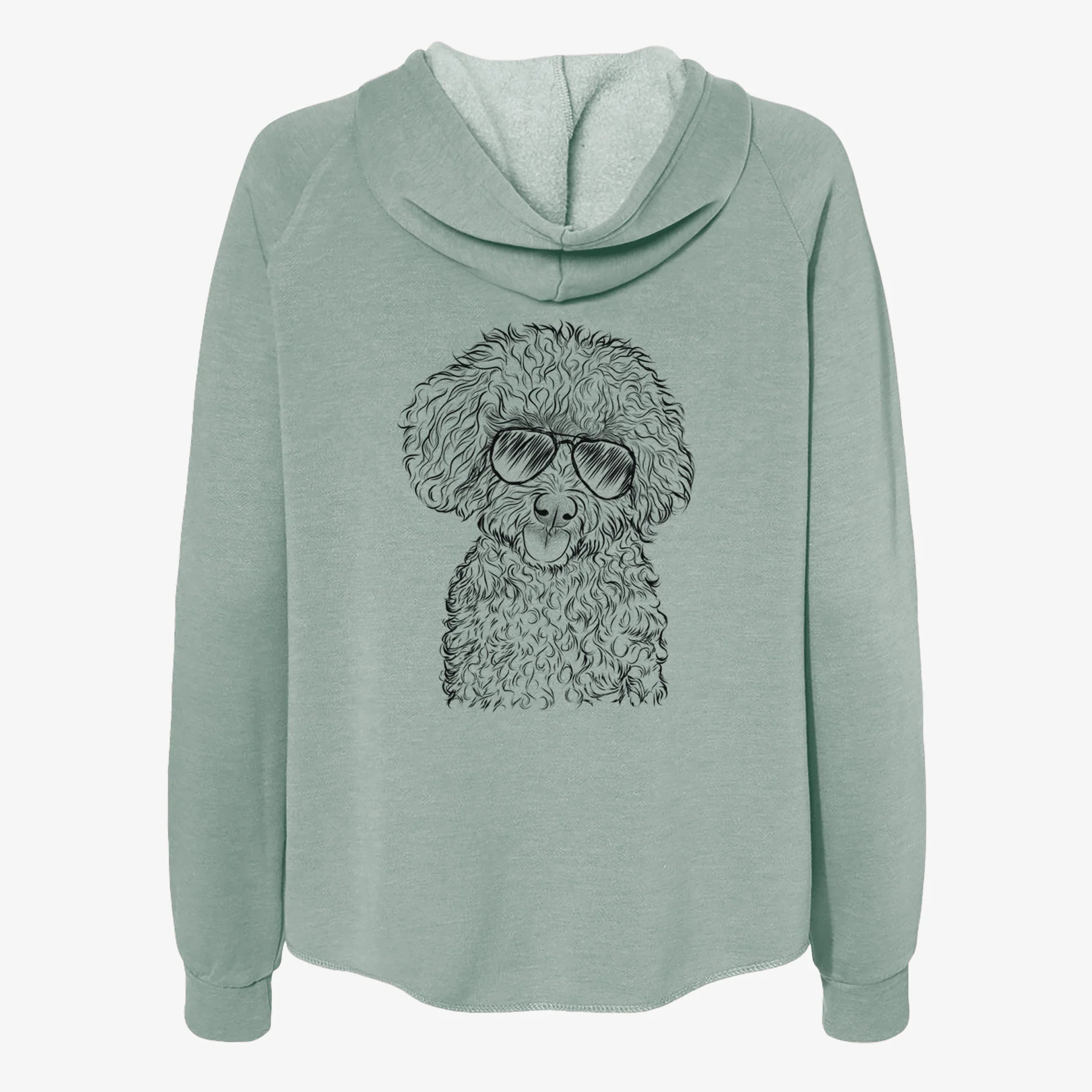 Satsu the Micro Teacup Poodle - Women's Cali Wave Zip-Up Sweatshirt - Image 7
