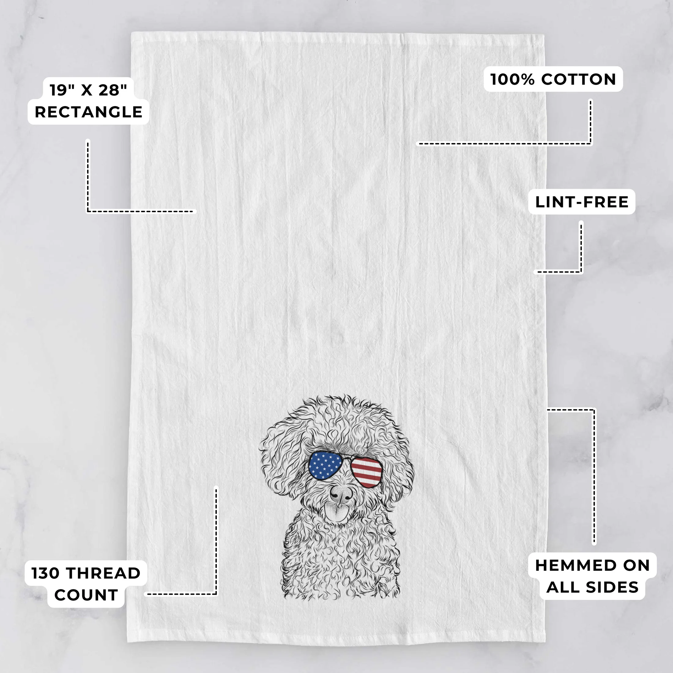 Satsu the Micro Teacup Poodle Tea Towel - Image 3