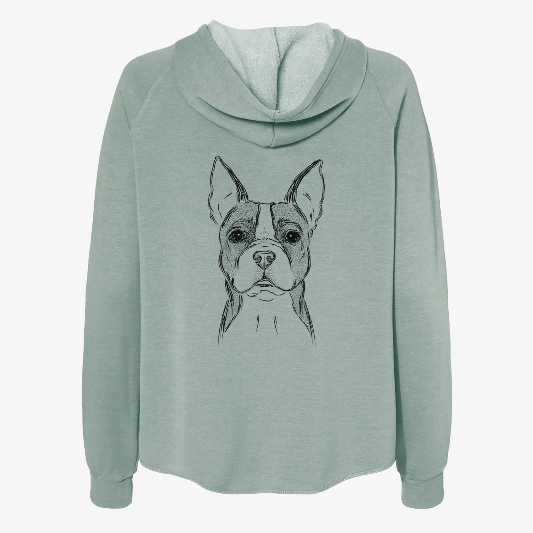 Scout the Boston Terrier - Women's Cali Wave Zip-Up Sweatshirt - Image 4