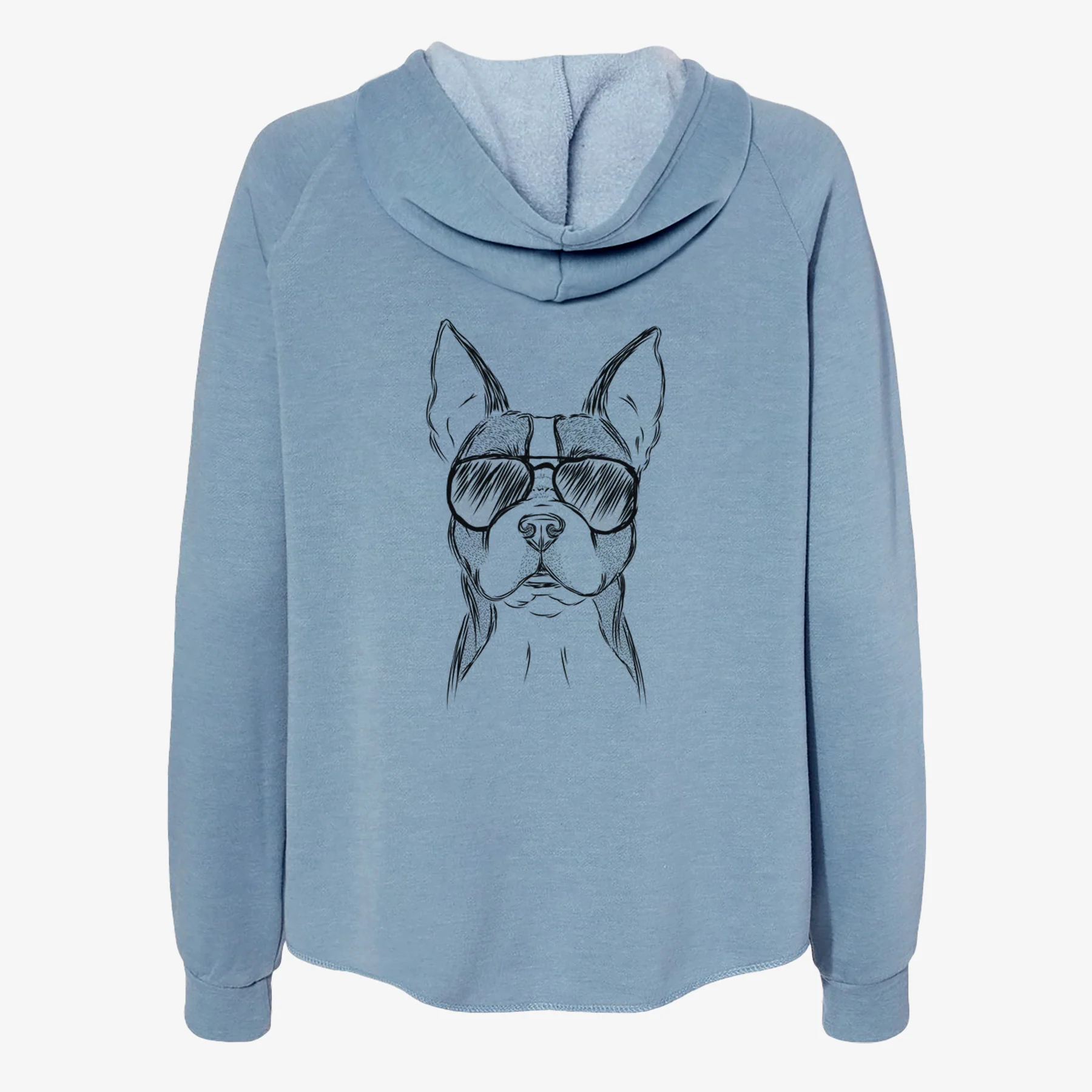 Scout the Boston Terrier - Women's Cali Wave Zip-Up Sweatshirt - Image 9