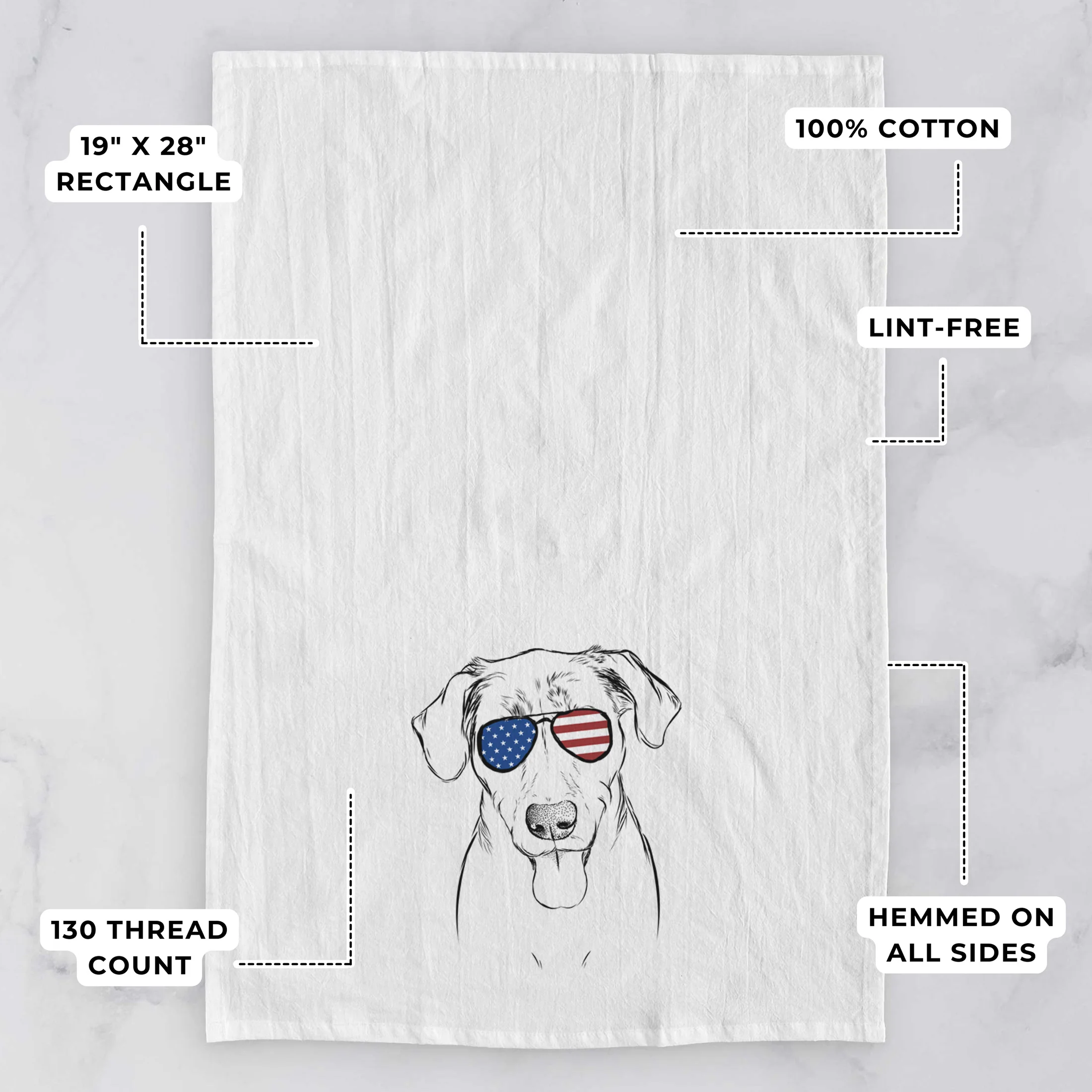 Scout Marie the Chocolate Lab Tea Towel - Image 3