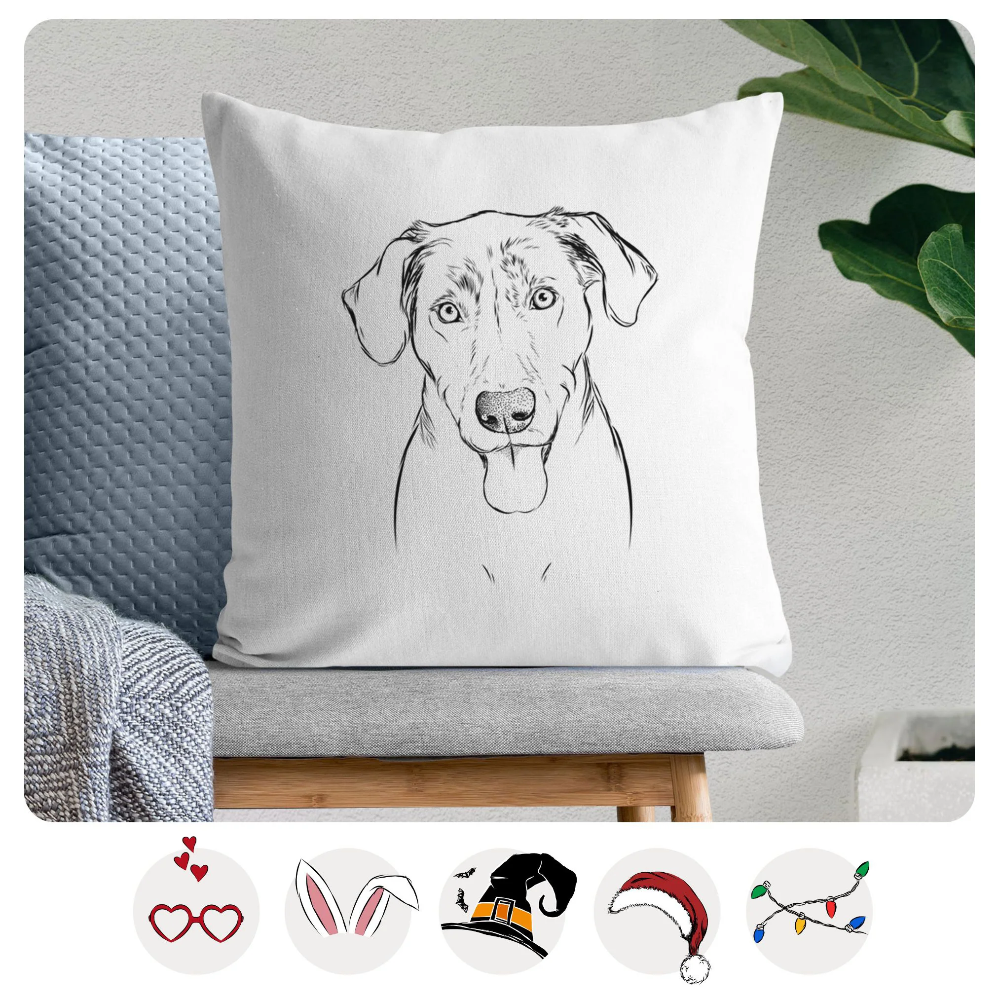 Scout Marie the Chocolate Lab - Throw Pillow Cover