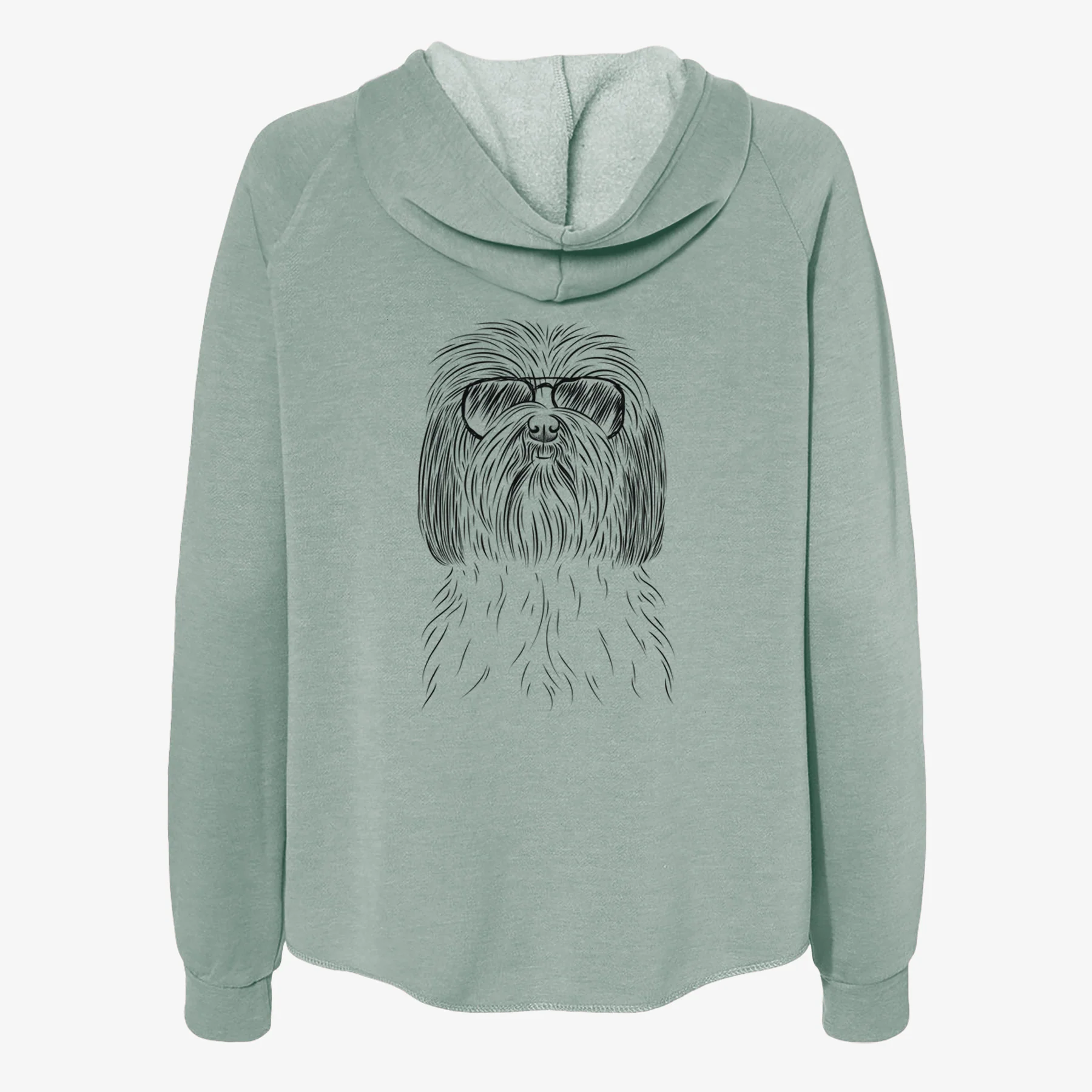 Scully the Shih Tzu - Women's Cali Wave Zip-Up Sweatshirt - Image 7