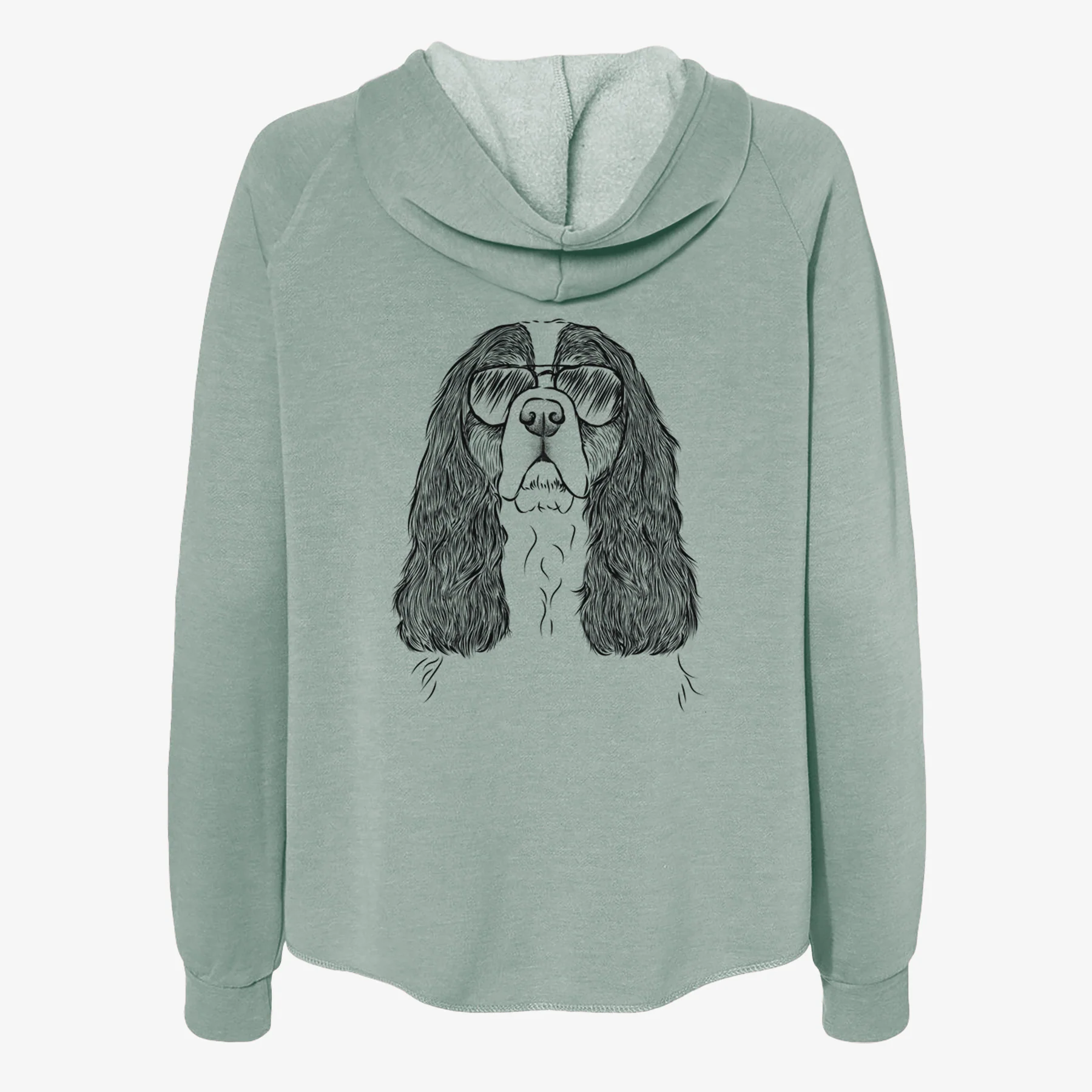 Sebastian the Cavalier King Charles Spaniel - Women's Cali Wave Zip-Up Sweatshirt - Image 7