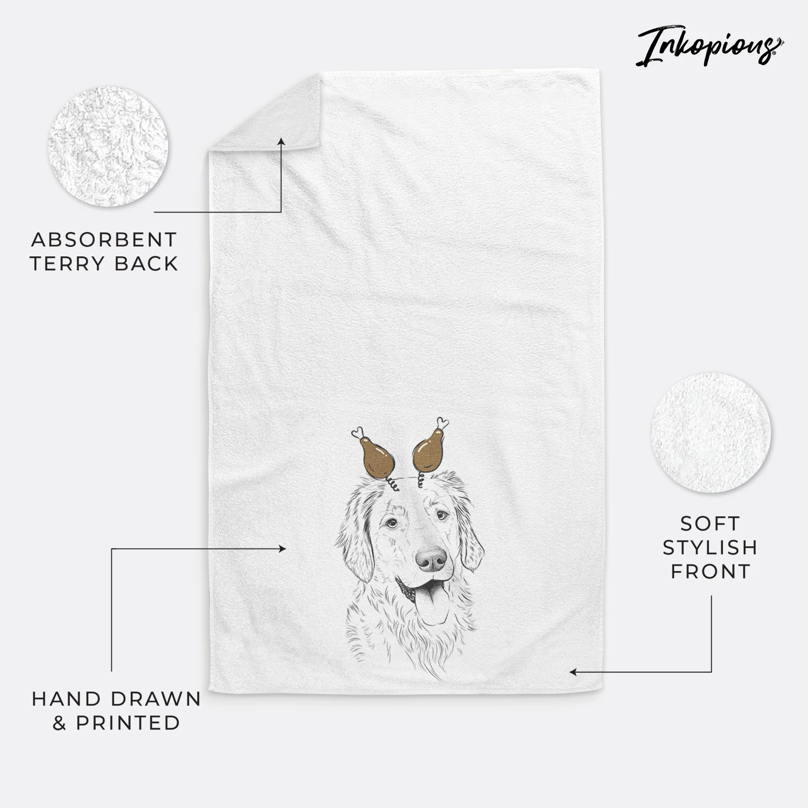 Semba the Golden Retriever Decorative Hand Towel - Image 22