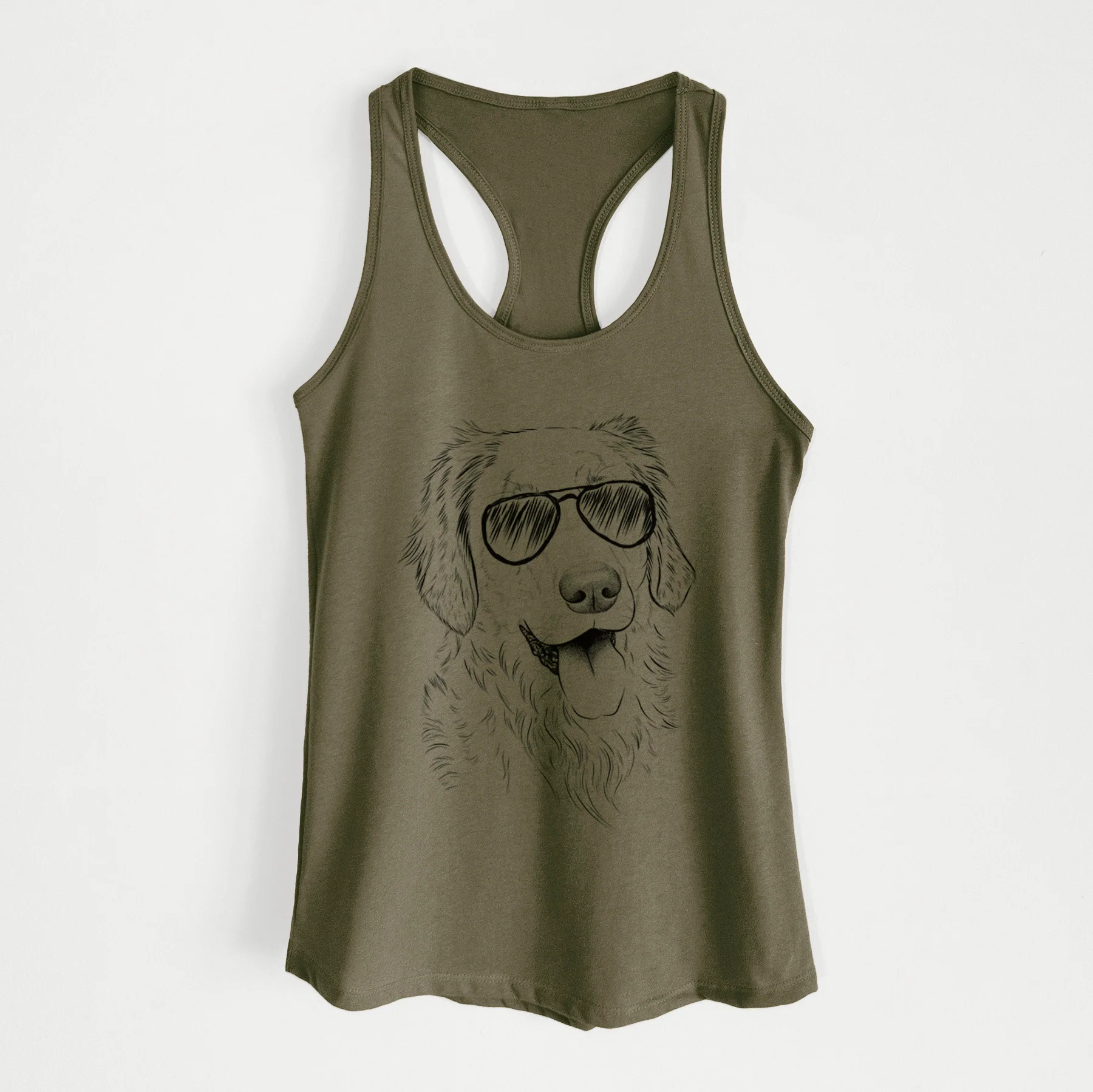 Semba the Golden Retriever - Women's Racerback Tanktop - Image 10
