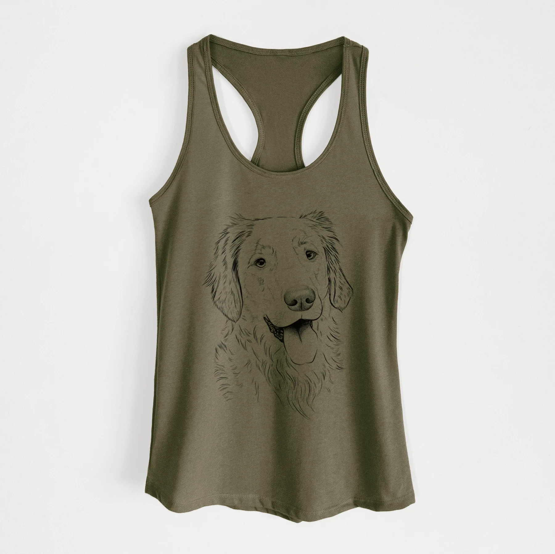 Semba the Golden Retriever - Women's Racerback Tanktop - Image 6
