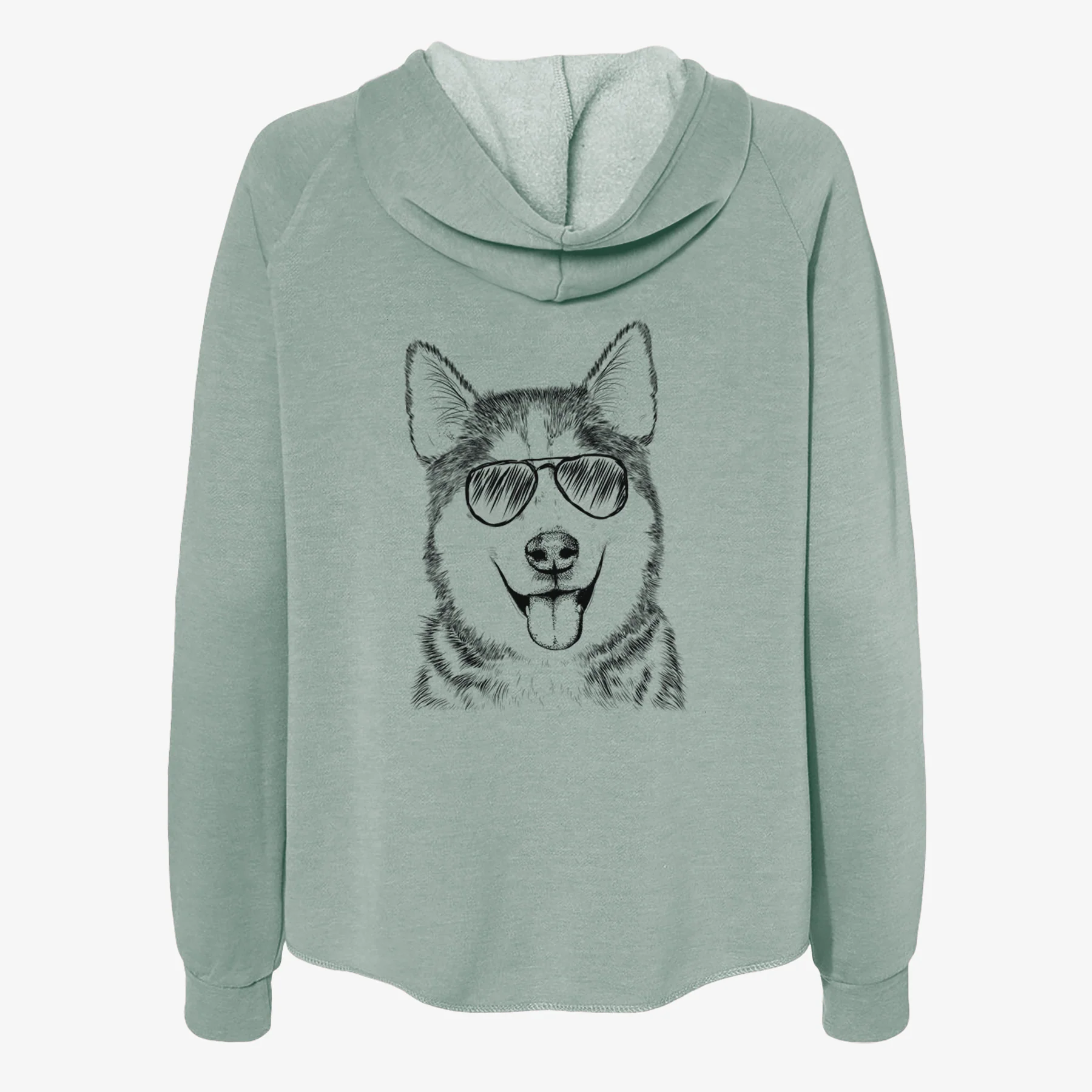 Sesi the Siberian Husky - Women's Cali Wave Zip-Up Sweatshirt - Image 7