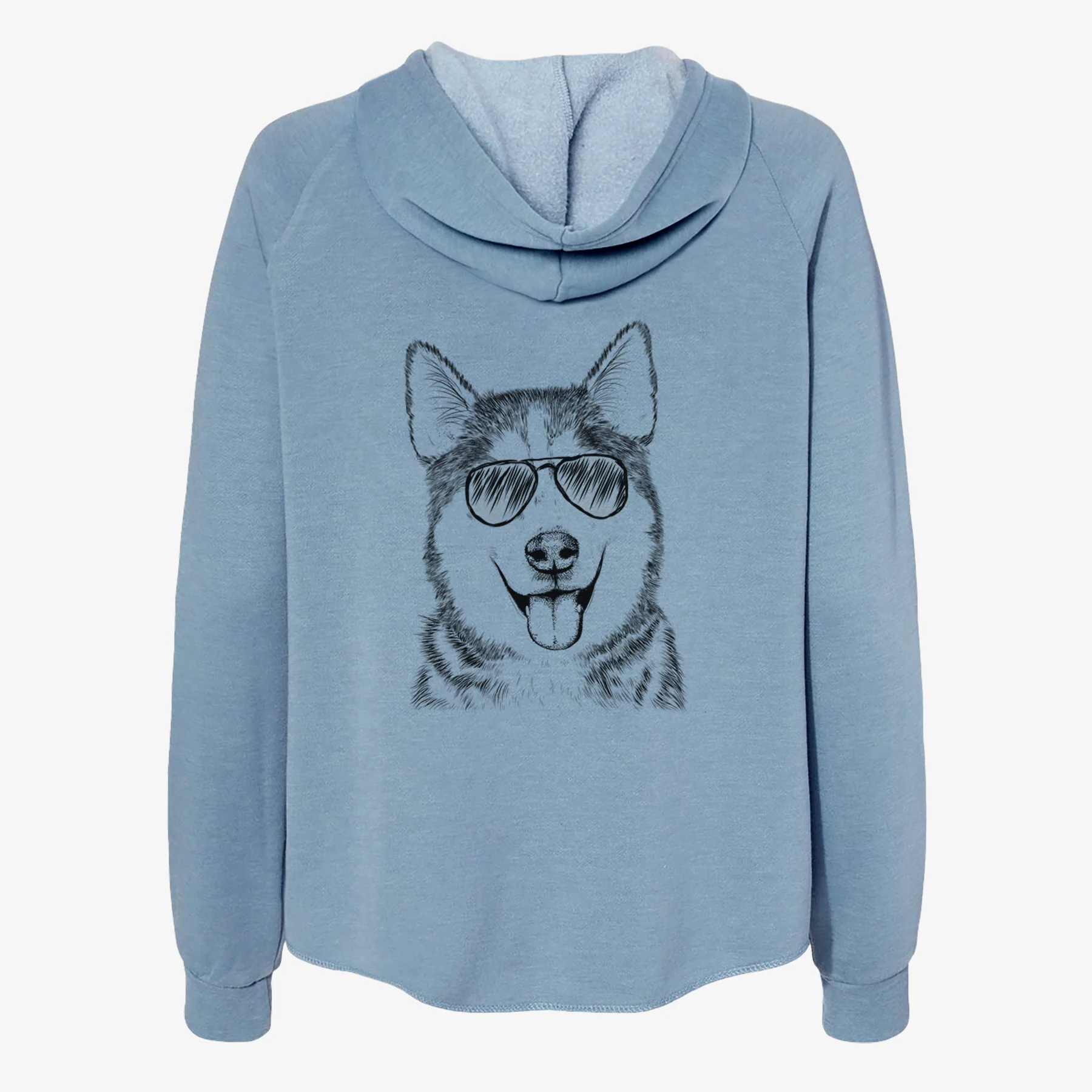 Sesi the Siberian Husky - Women's Cali Wave Zip-Up Sweatshirt - Image 9