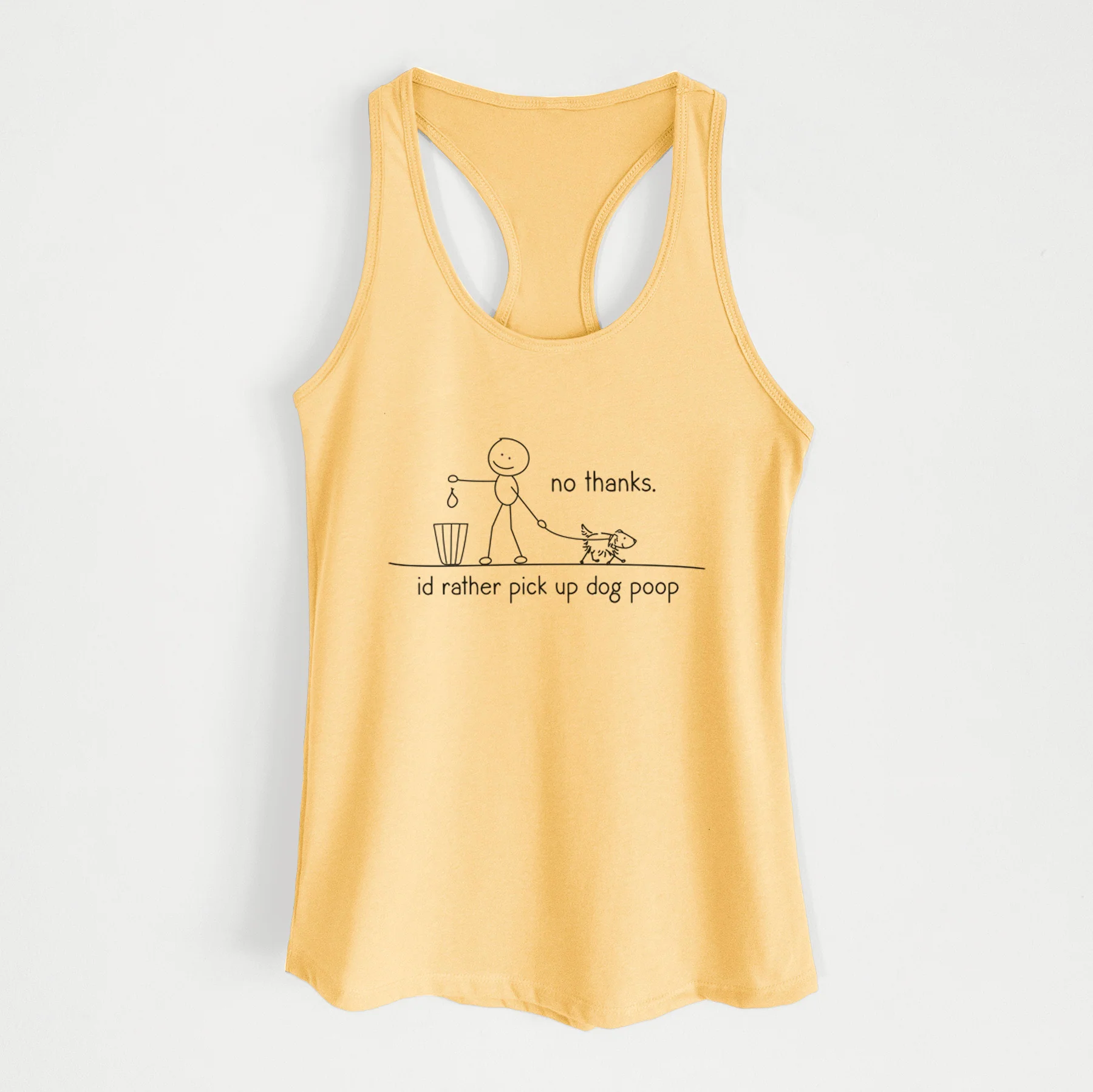 No Thanks - I'd rather pickup dog poop - Women's Racerback Tanktop - Image 3