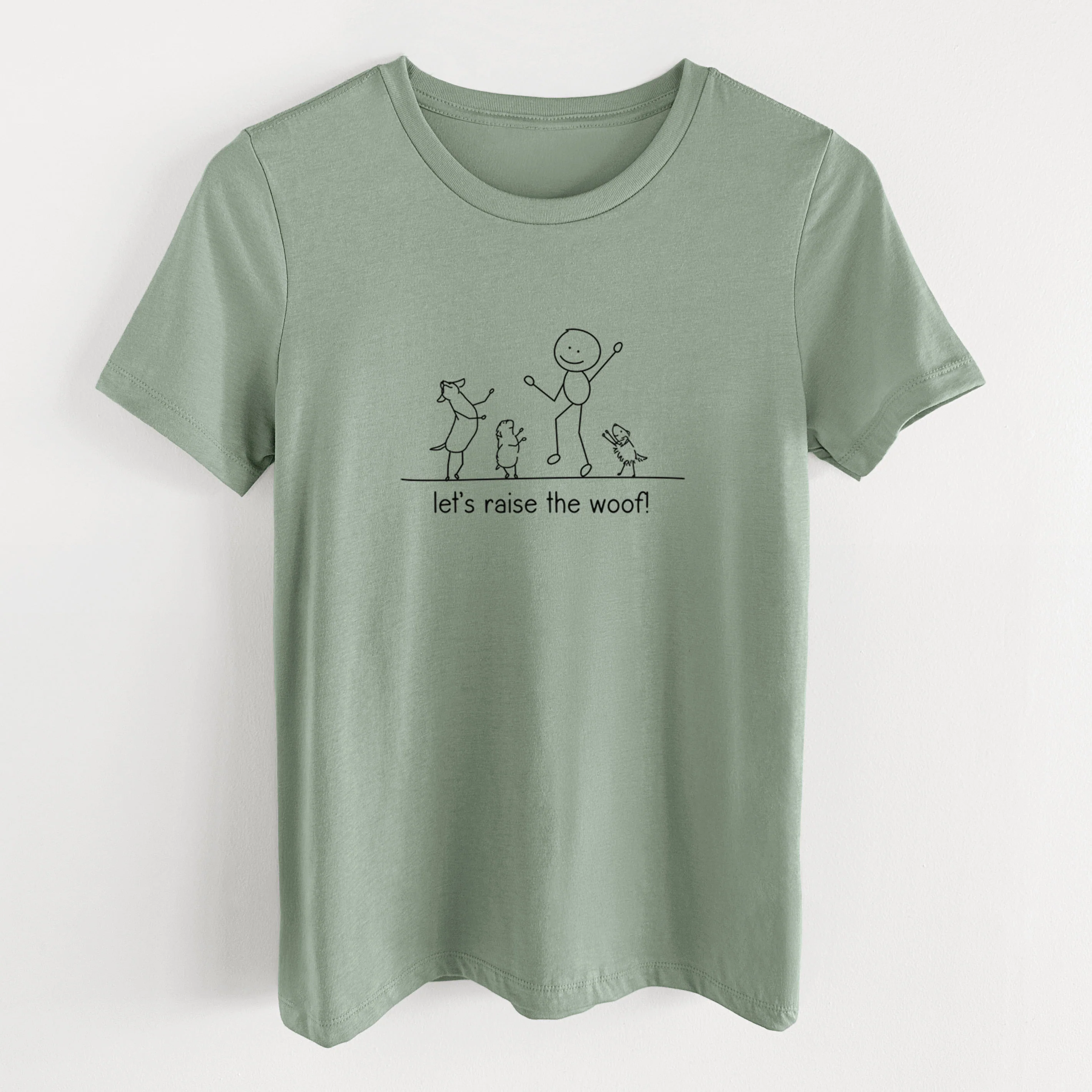 Let's Raise the Woof! - Women's Lightweight Relaxed Fit 100% Cotton Crewneck - Image 11