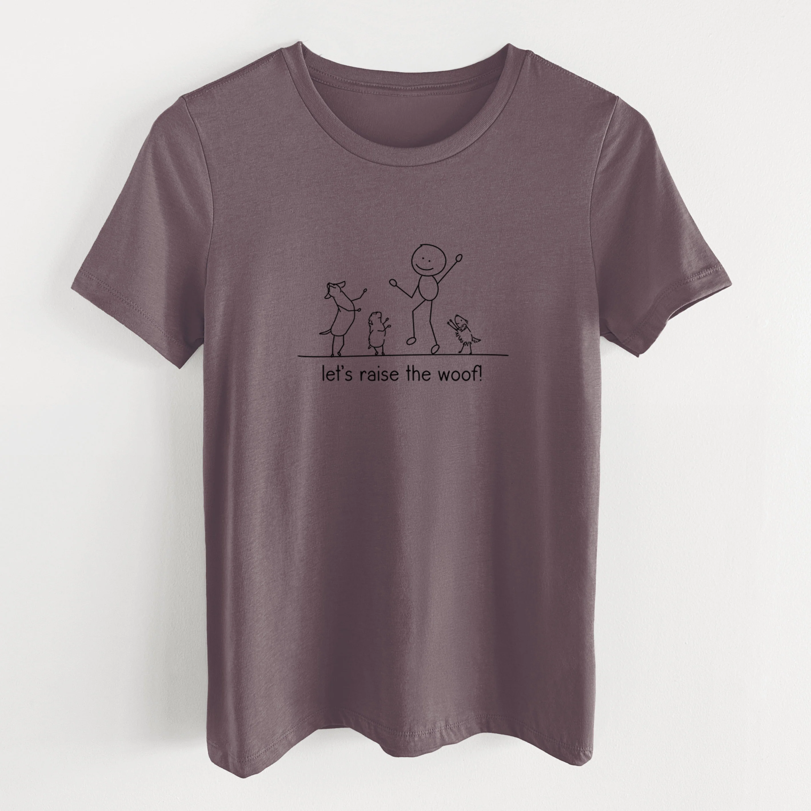 Let's Raise the Woof! - Women's Lightweight Relaxed Fit 100% Cotton Crewneck - Image 7