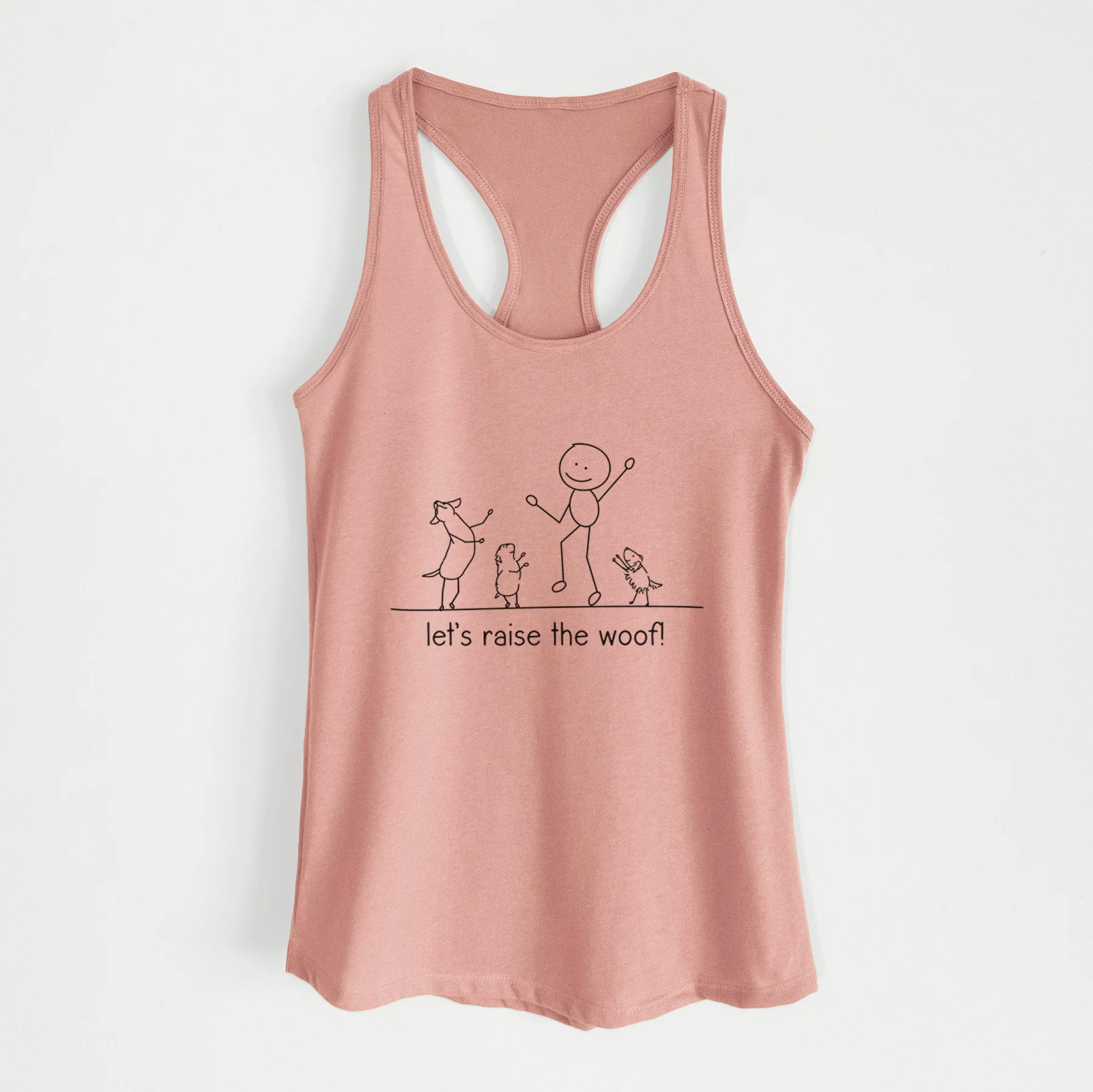 Let's Raise the Woof! - Women's Racerback Tanktop