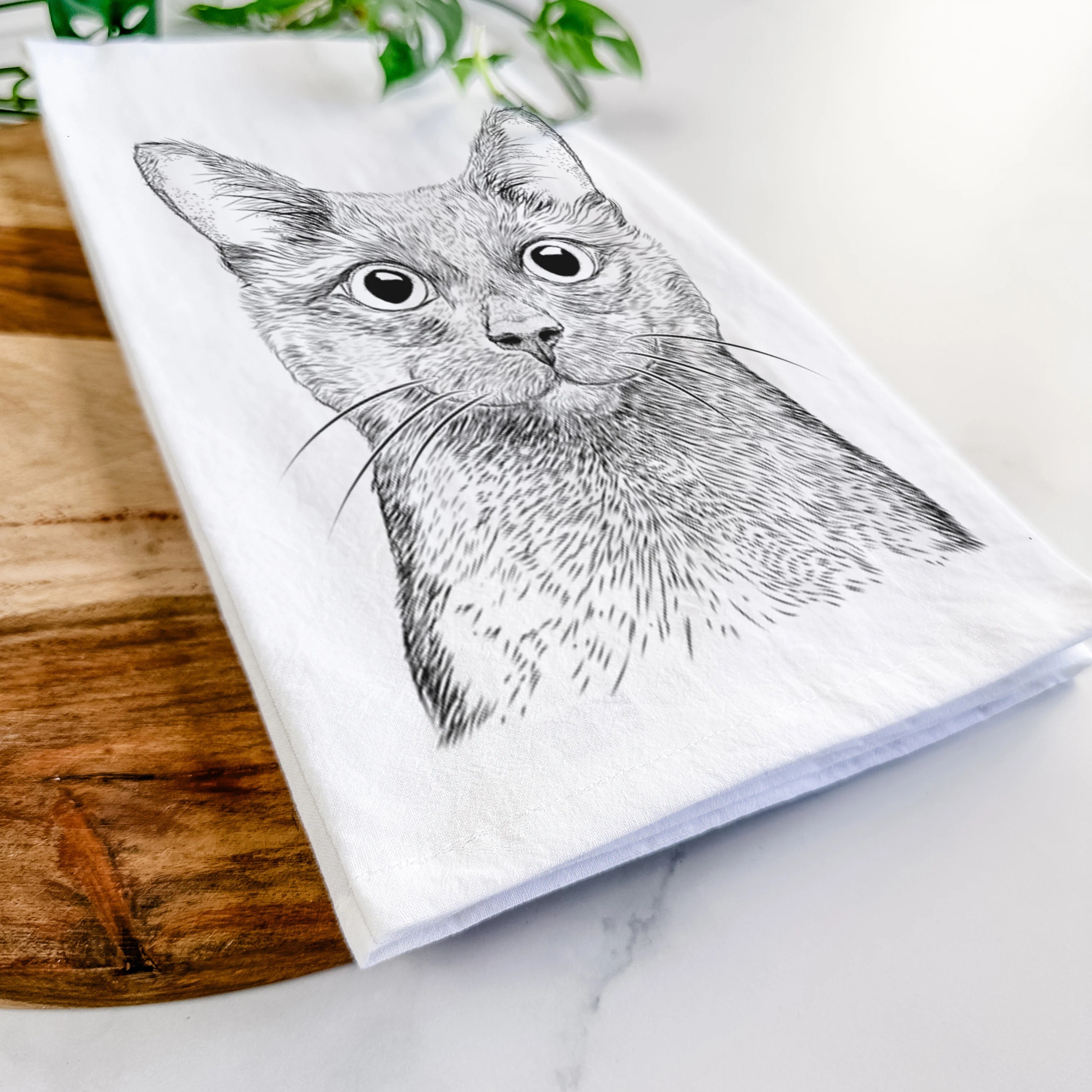 Shadow the Black Cat Tea Towel - Image 5