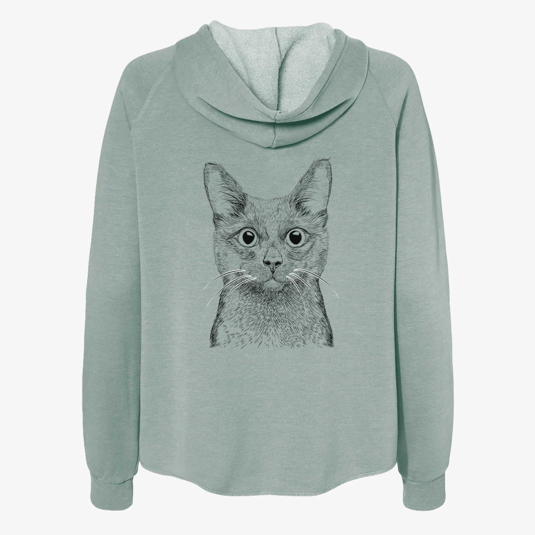 Shadow the Black Cat - Women's Cali Wave Zip-Up Sweatshirt - Image 4