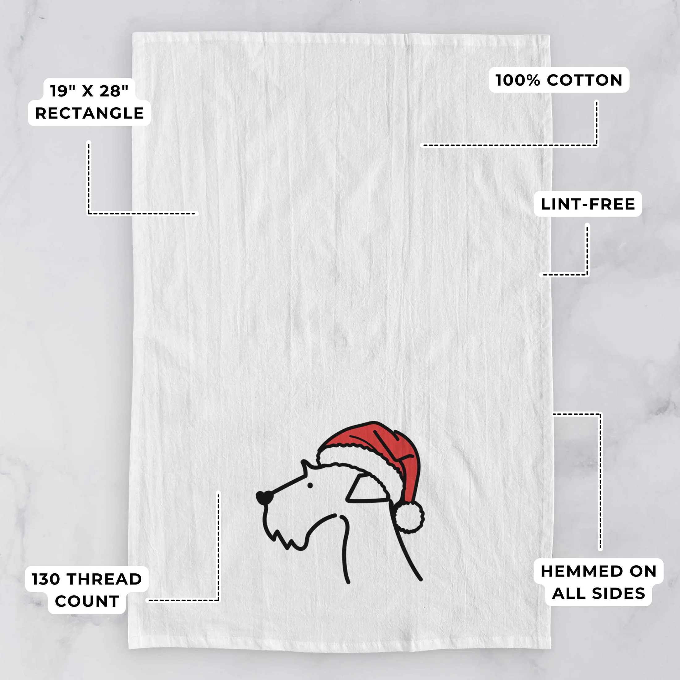 Jolly Airedale Terrier - Tea Towel - Image 3