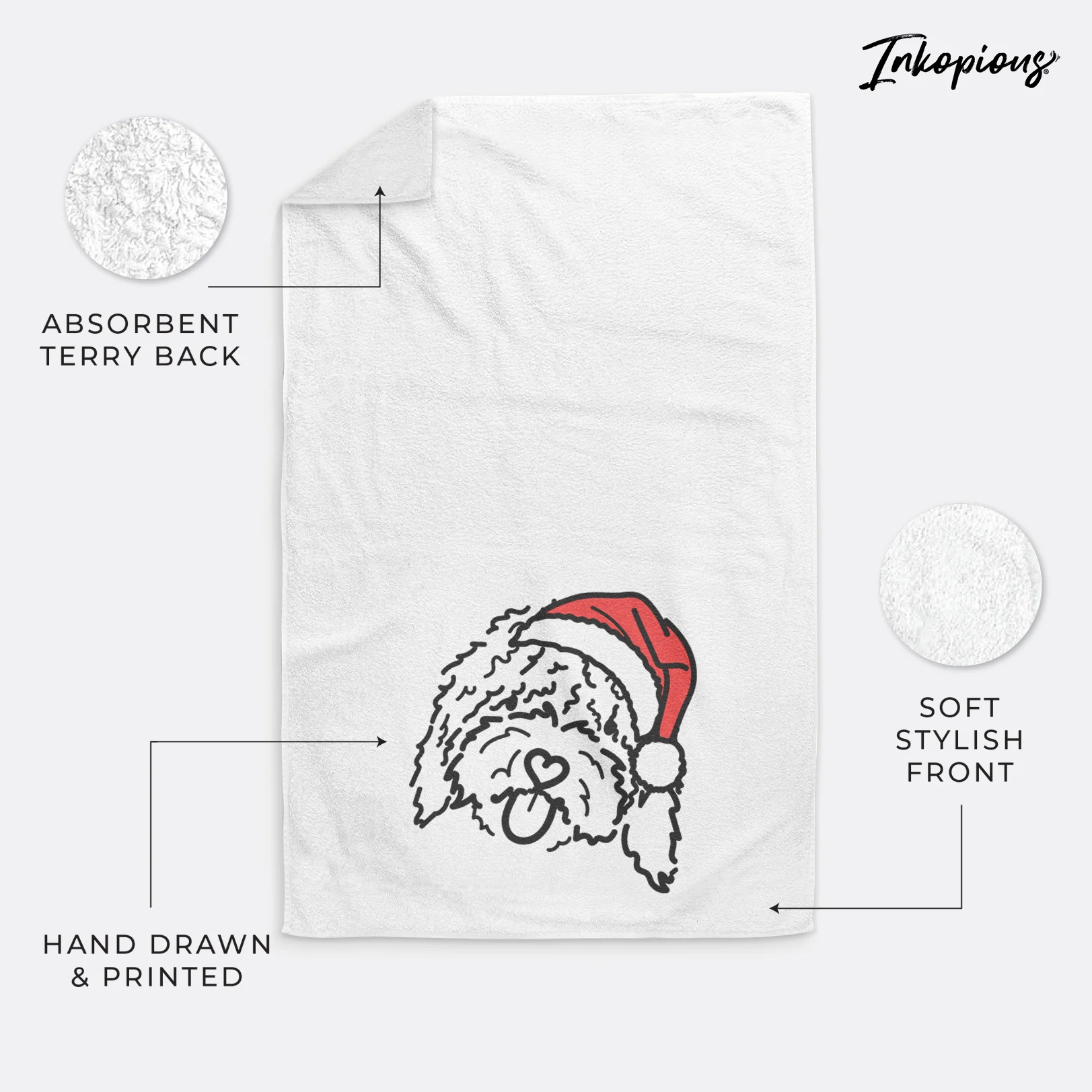 Jolly Spanish Water Dog - Antonio - Decorative Hand Towel - Image 5