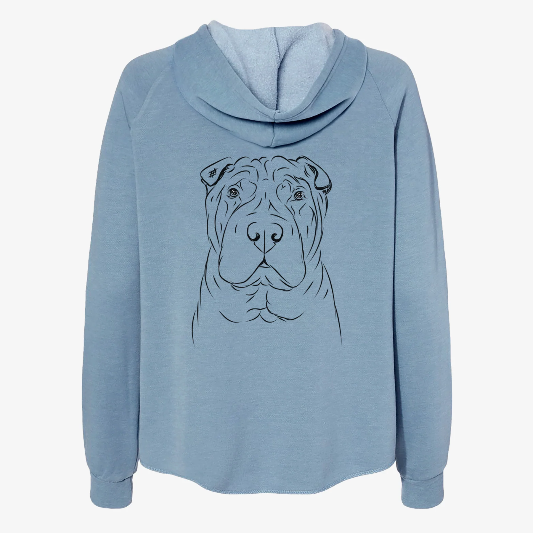 Sharpy the Shar Pei - Women's Cali Wave Zip-Up Sweatshirt - Image 6