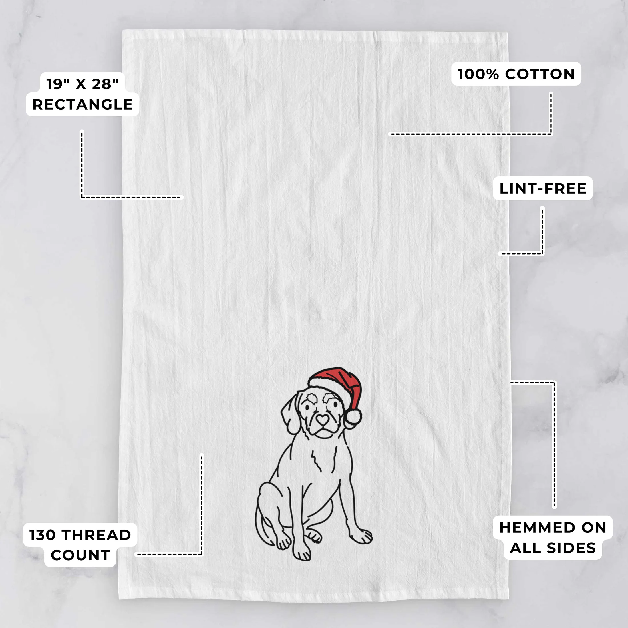Jolly Puggle - Babs - Tea Towel - Image 3
