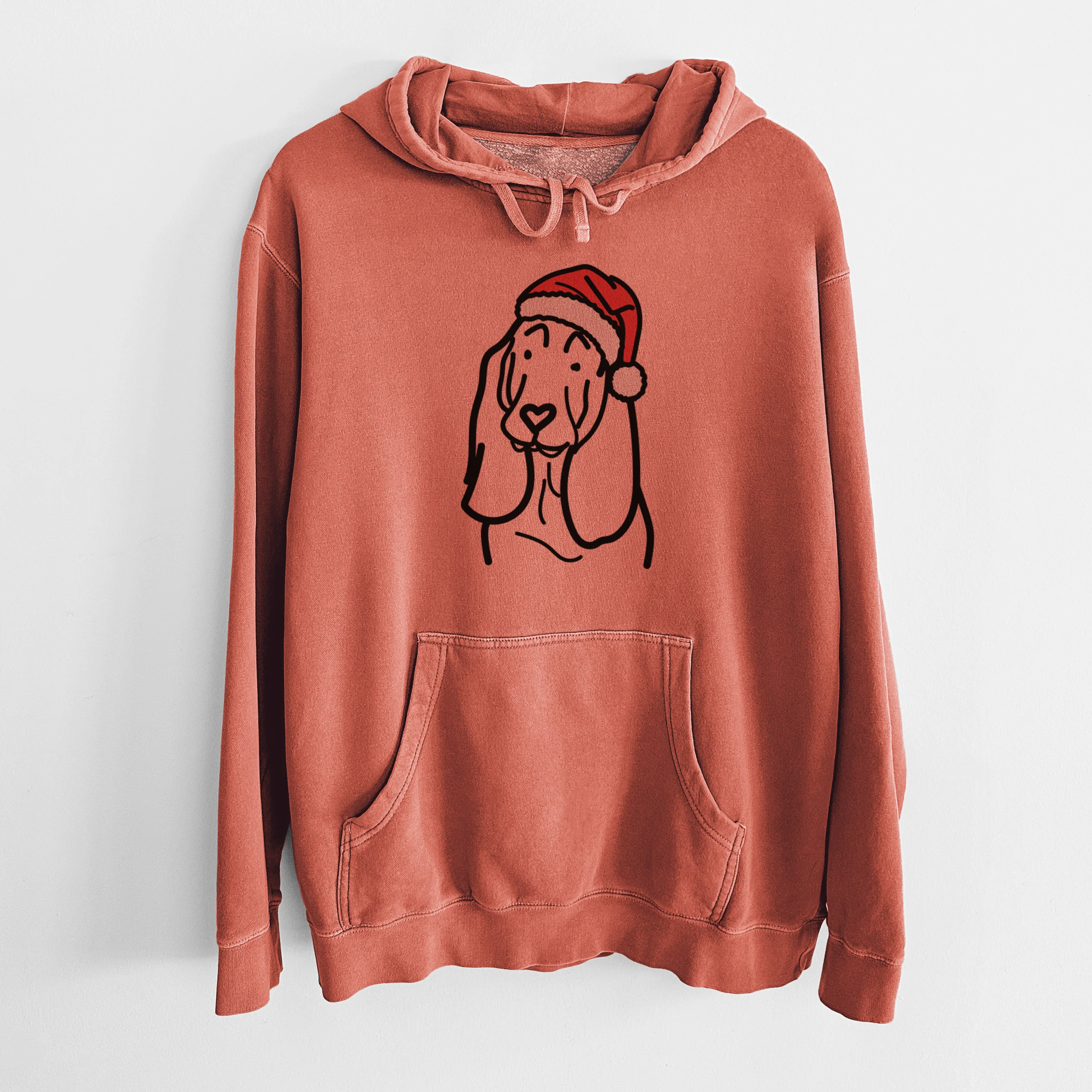 Jolly Basset Hound - Unisex Pigment Dyed Hoodie - Image 9