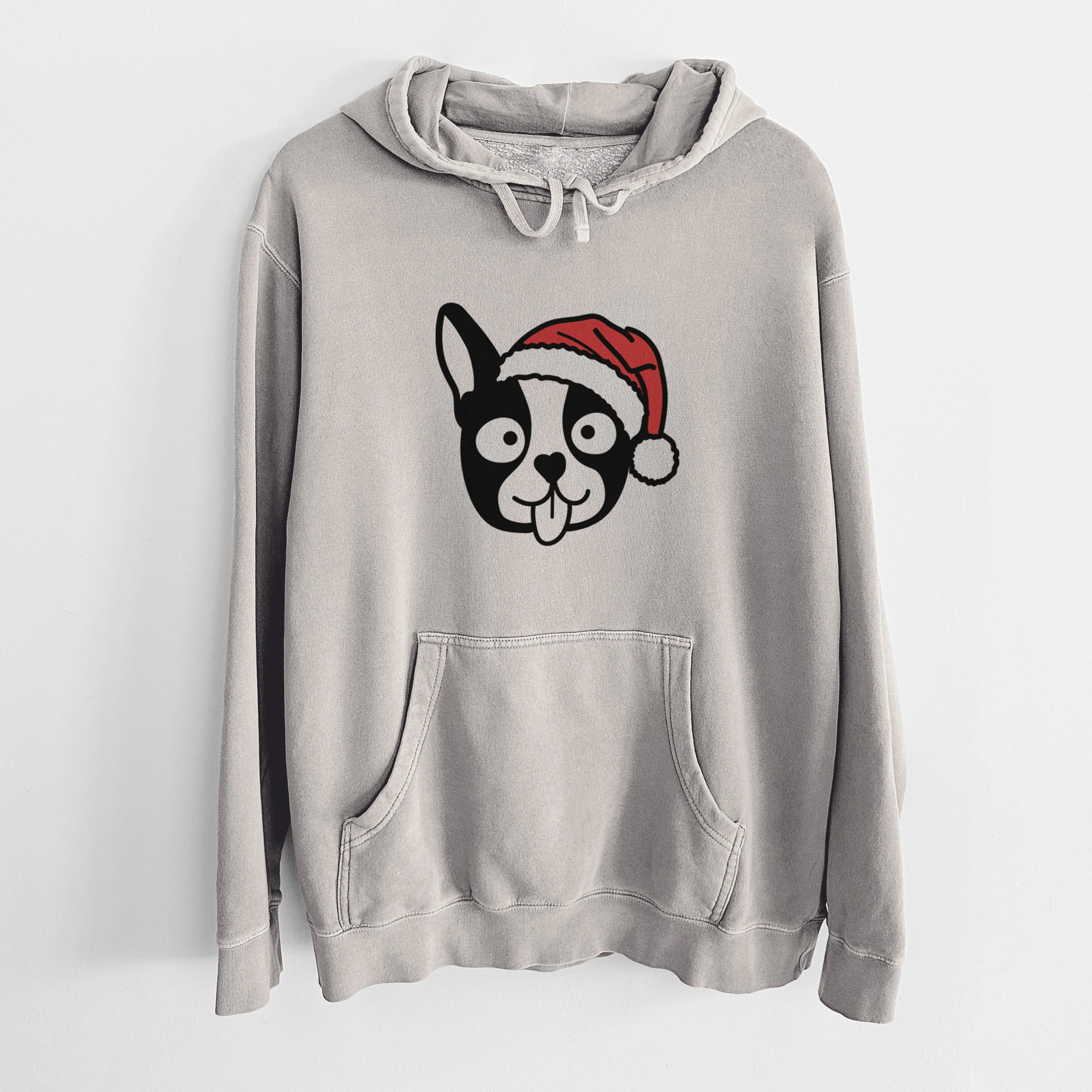 Jolly Boston Terrier - Unisex Pigment Dyed Hoodie - Image 5