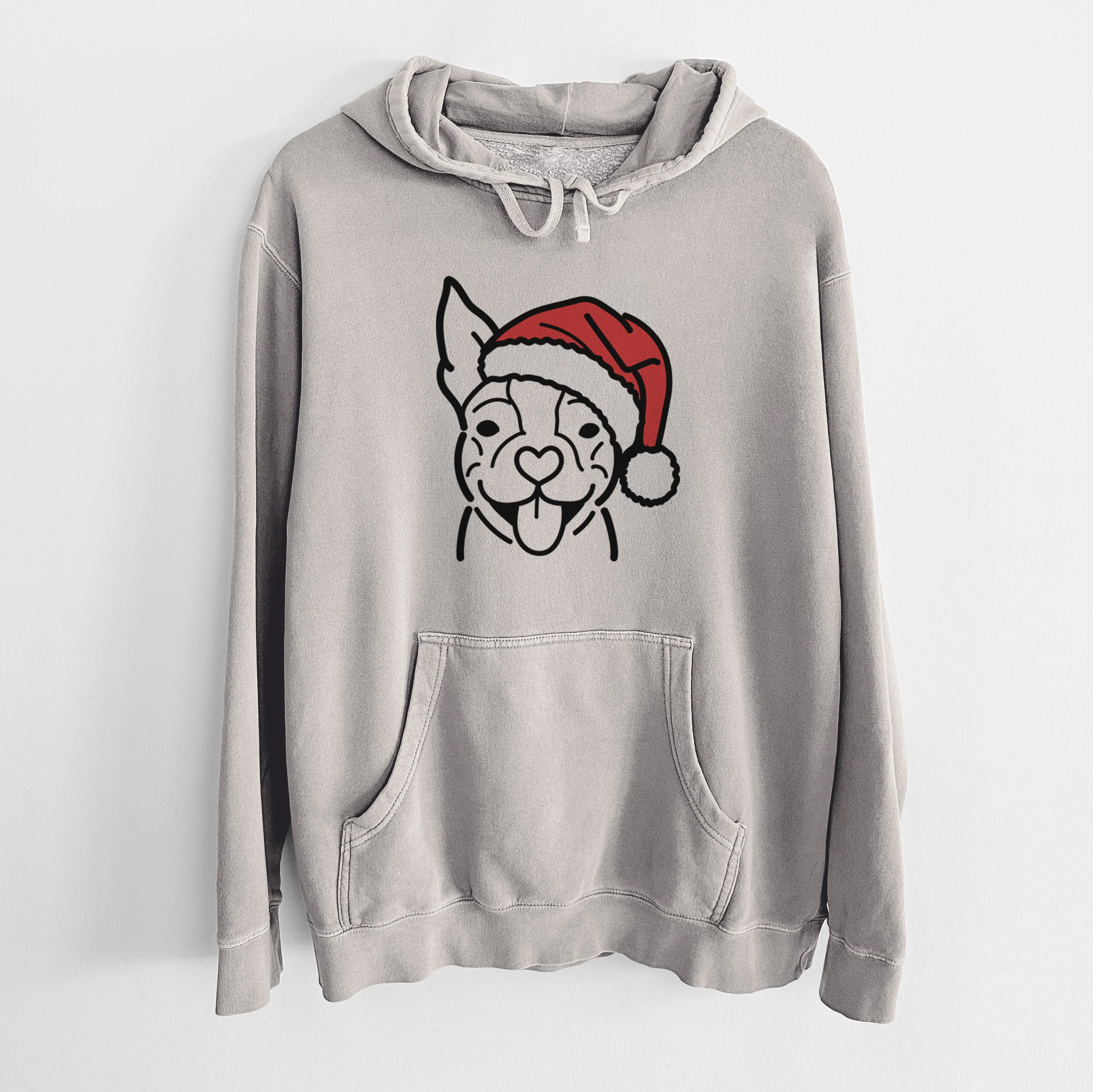 Jolly Happy Boston Terrier - Unisex Pigment Dyed Hoodie - Image 5