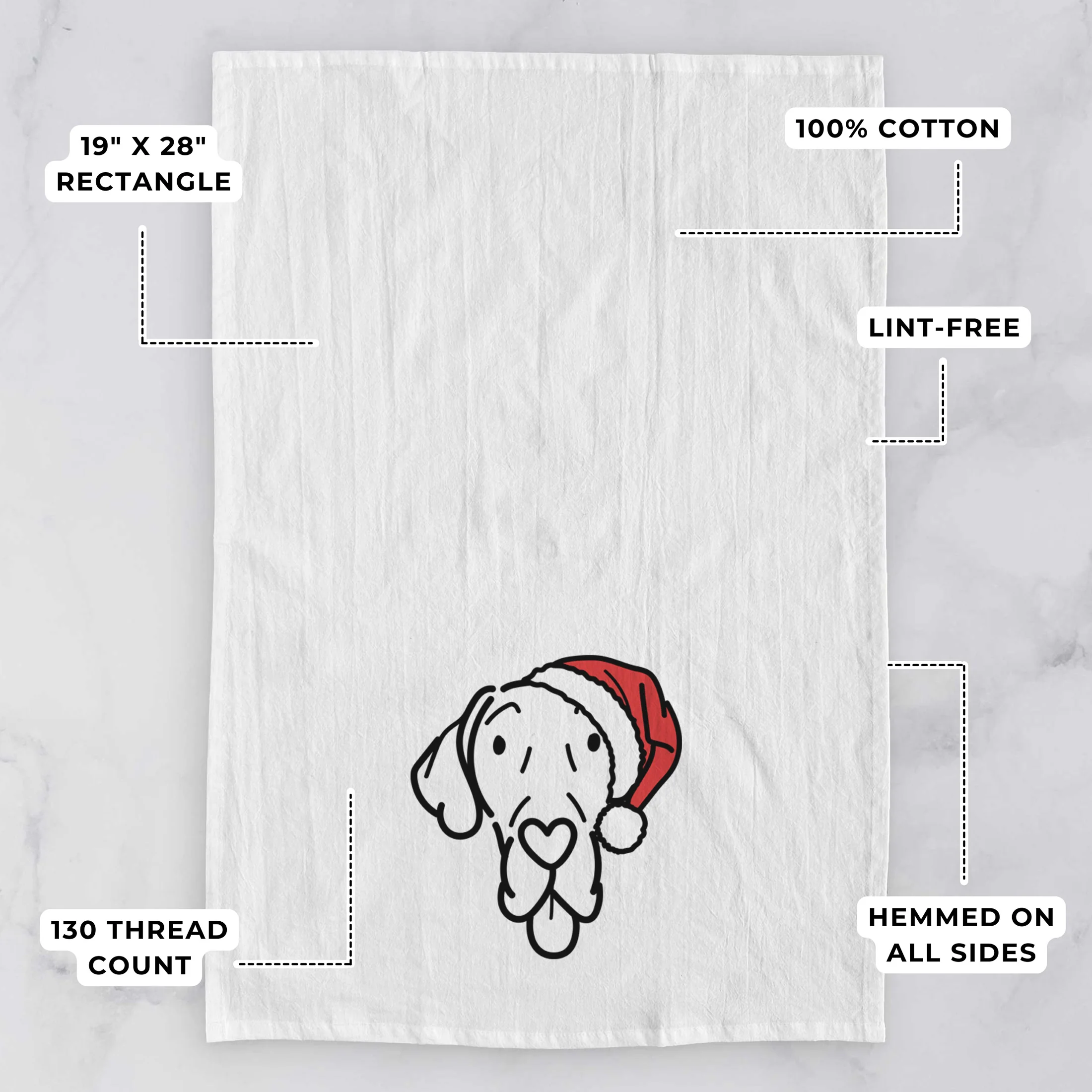 Jolly Great Dane - Bruce - Tea Towel - Image 3