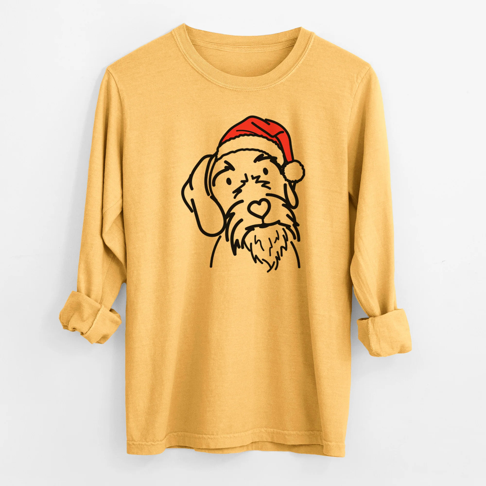 Jolly German Wirehaired Pointer - Buck - Heavyweight 100% Cotton Long Sleeve - Image 2