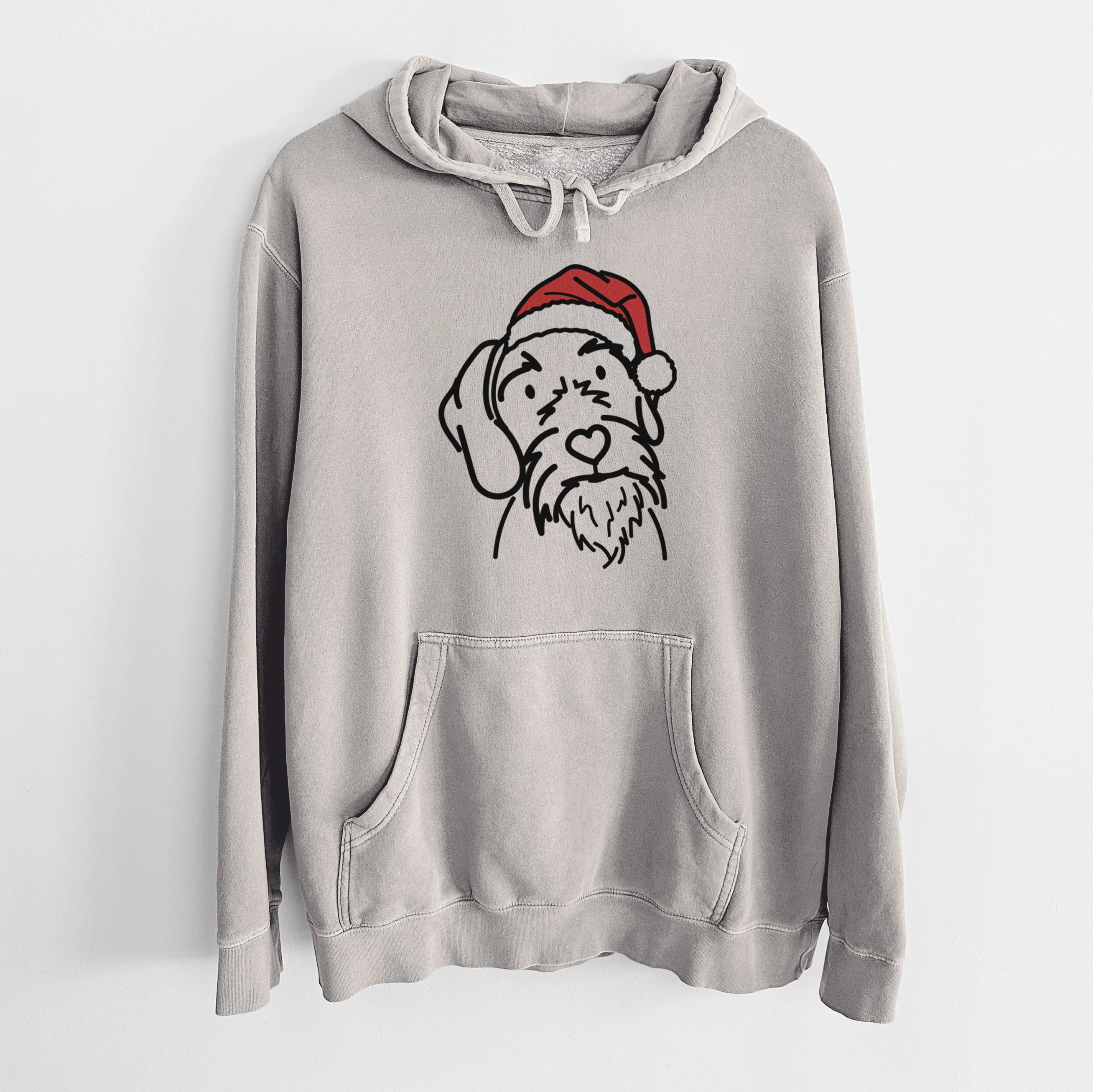 Jolly German Wirehaired Pointer - Buck - Unisex Pigment Dyed Hoodie - Image 5