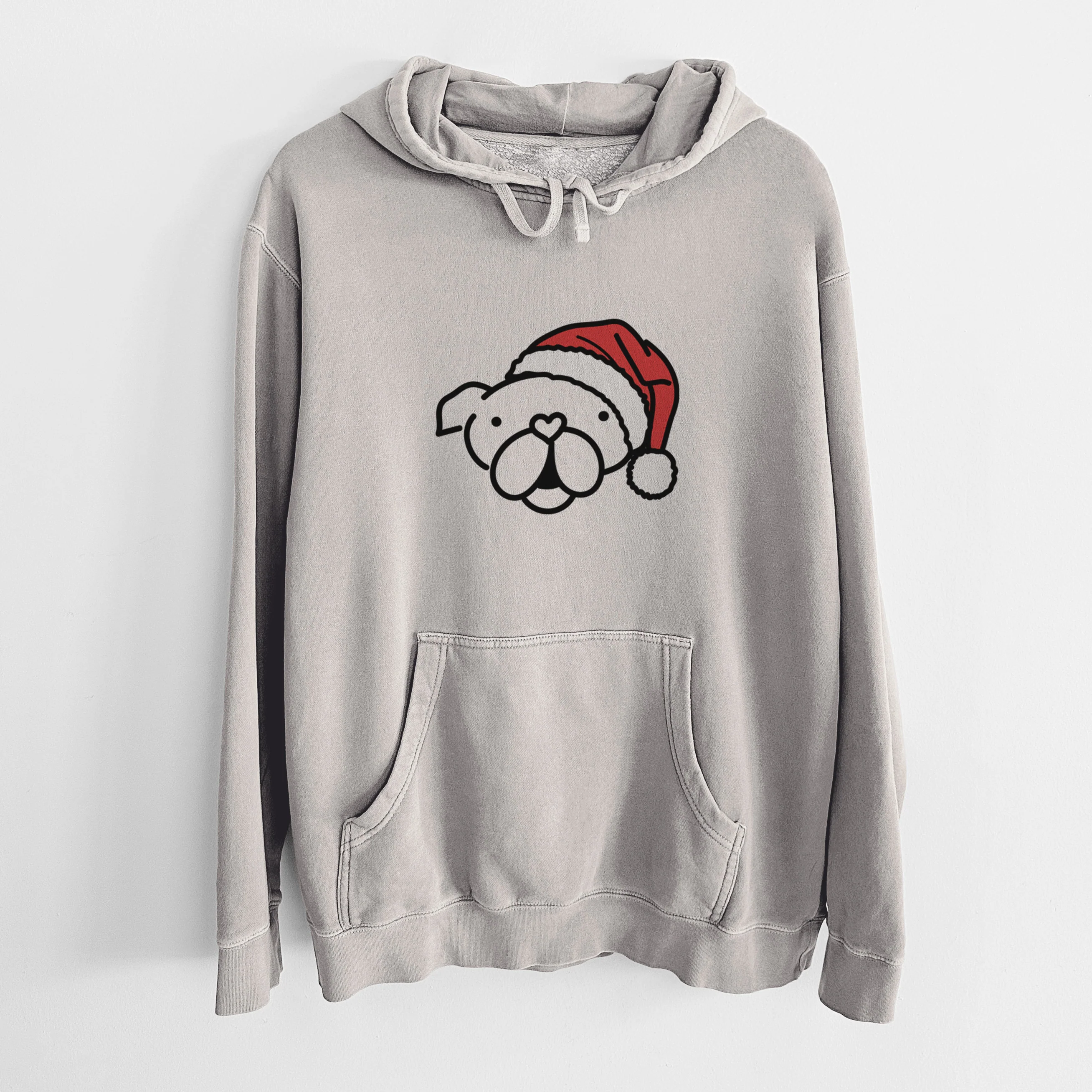Jolly English Bulldog - Unisex Pigment Dyed Hoodie - Image 5