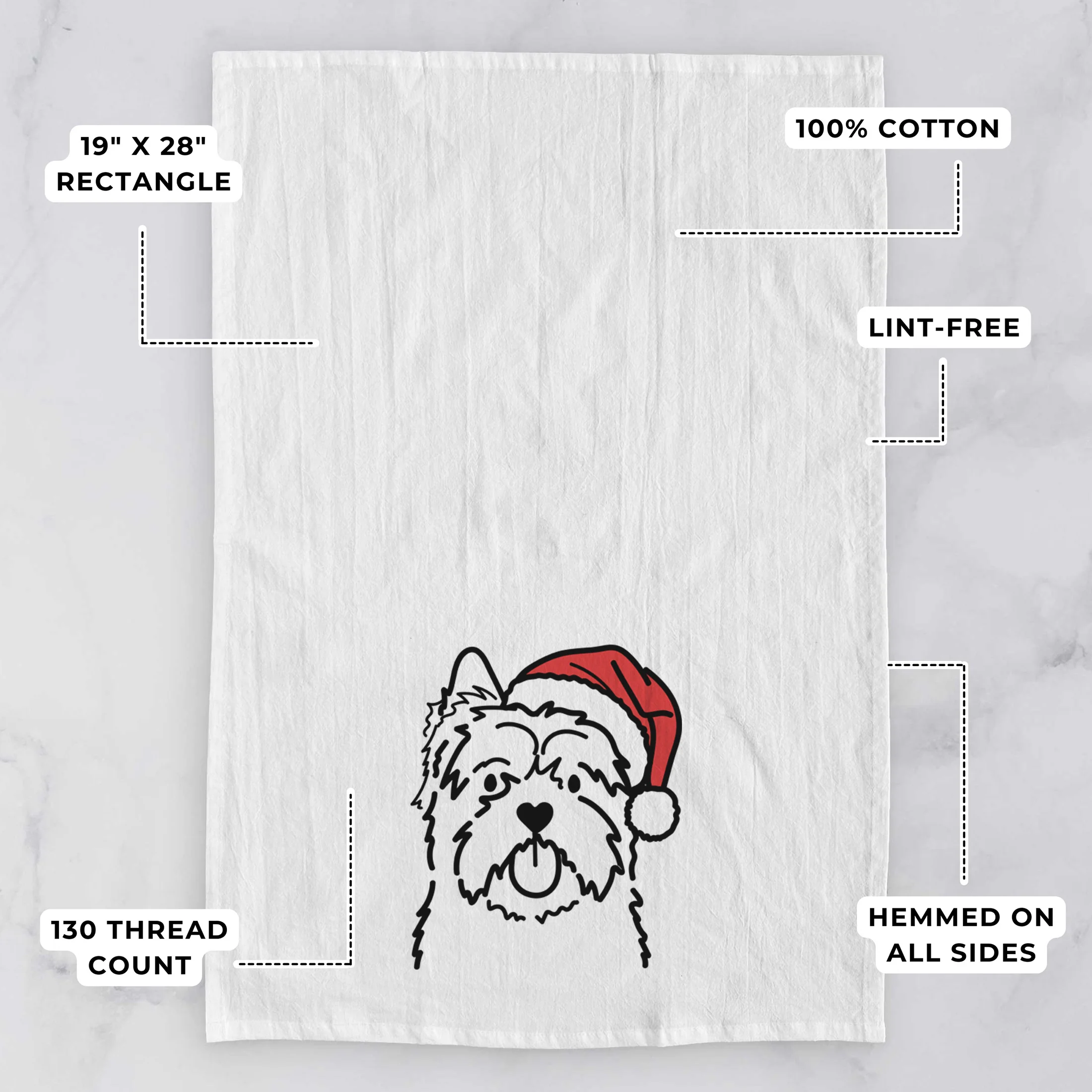 Jolly Cairn Terrier - Tea Towel - Image 3