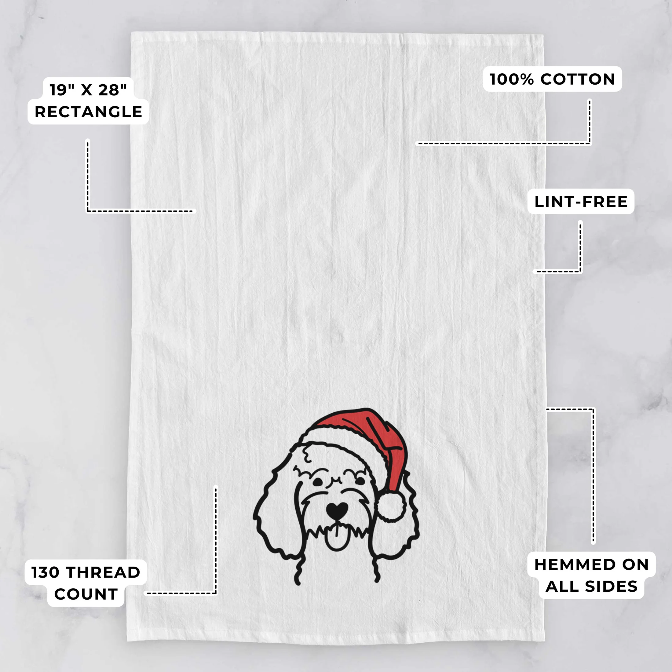 Jolly Cockapoo - Tea Towel - Image 3