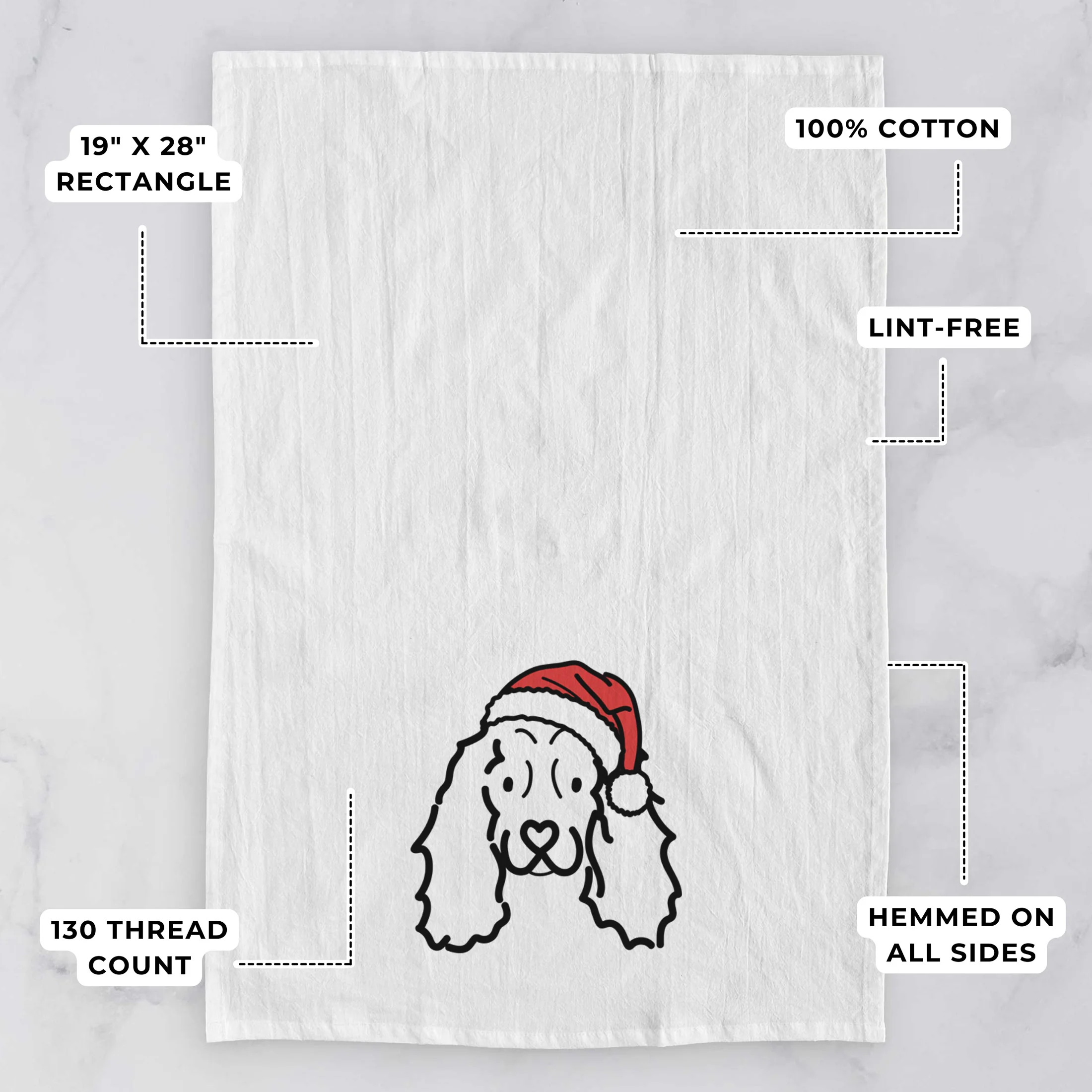 Jolly American Cocker Spaniel - Tea Towel - Image 3