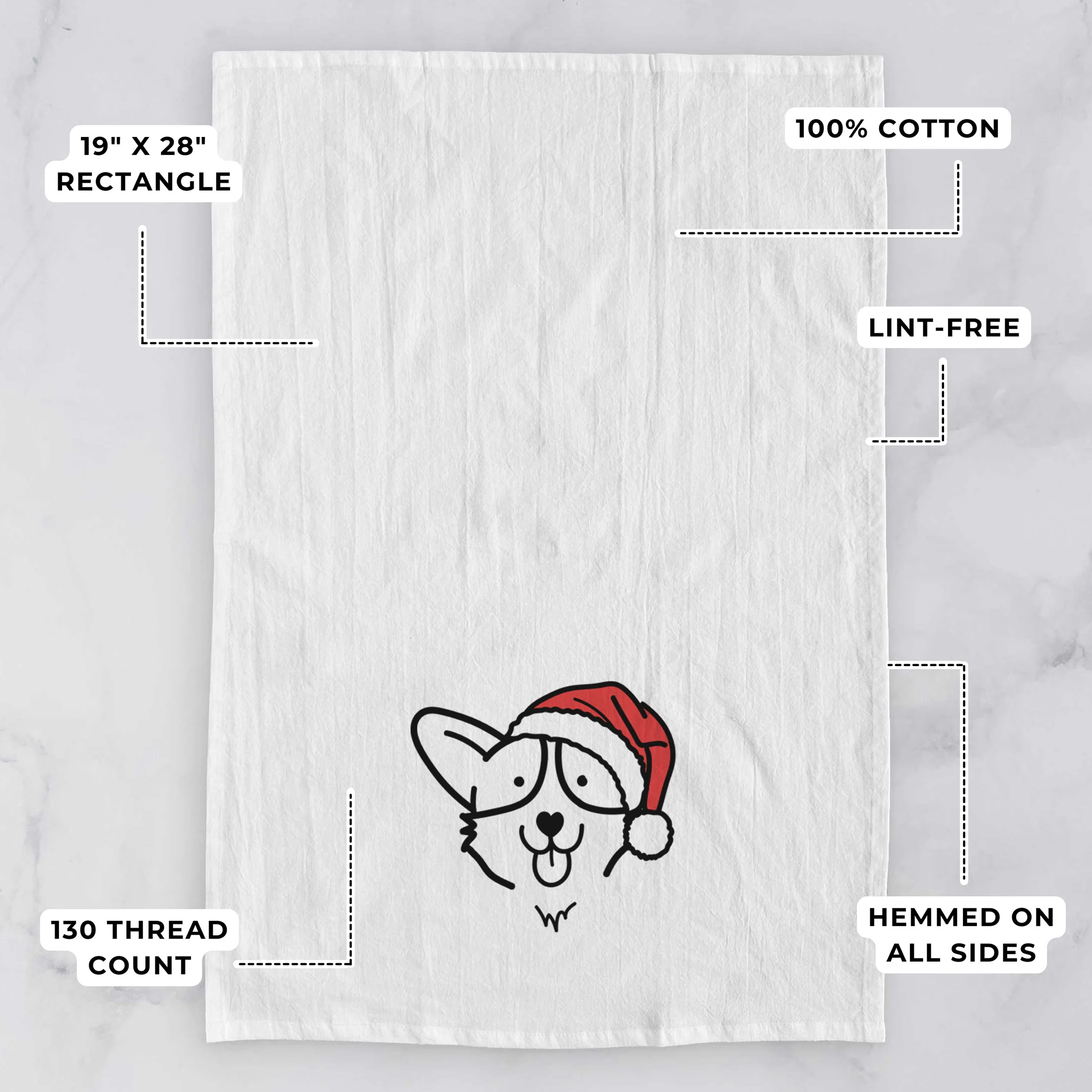 Jolly Corgi - Tea Towel - Image 3