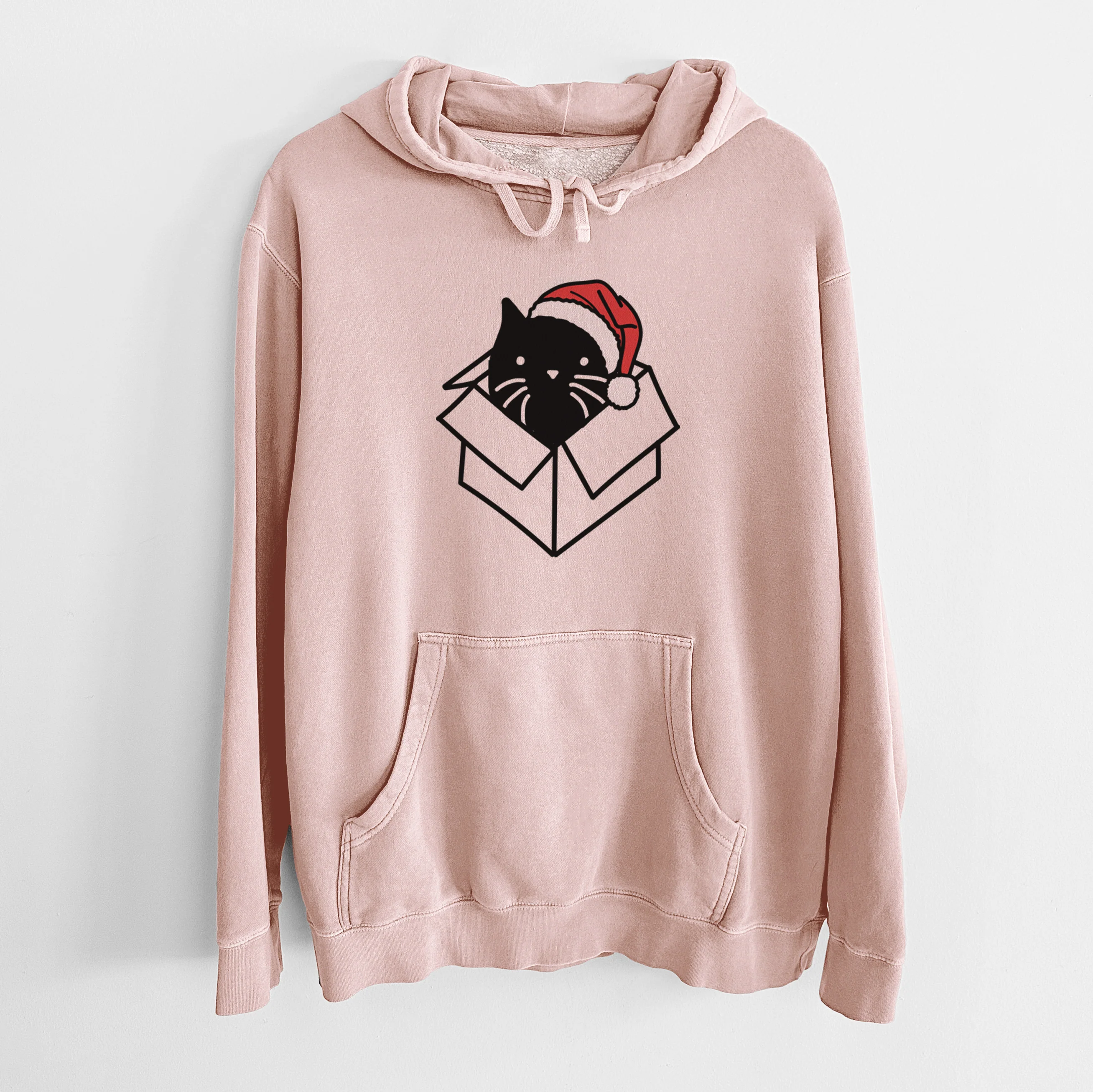 Jolly Black Cat in a Box - Doc - Unisex Pigment Dyed Hoodie - Image 6