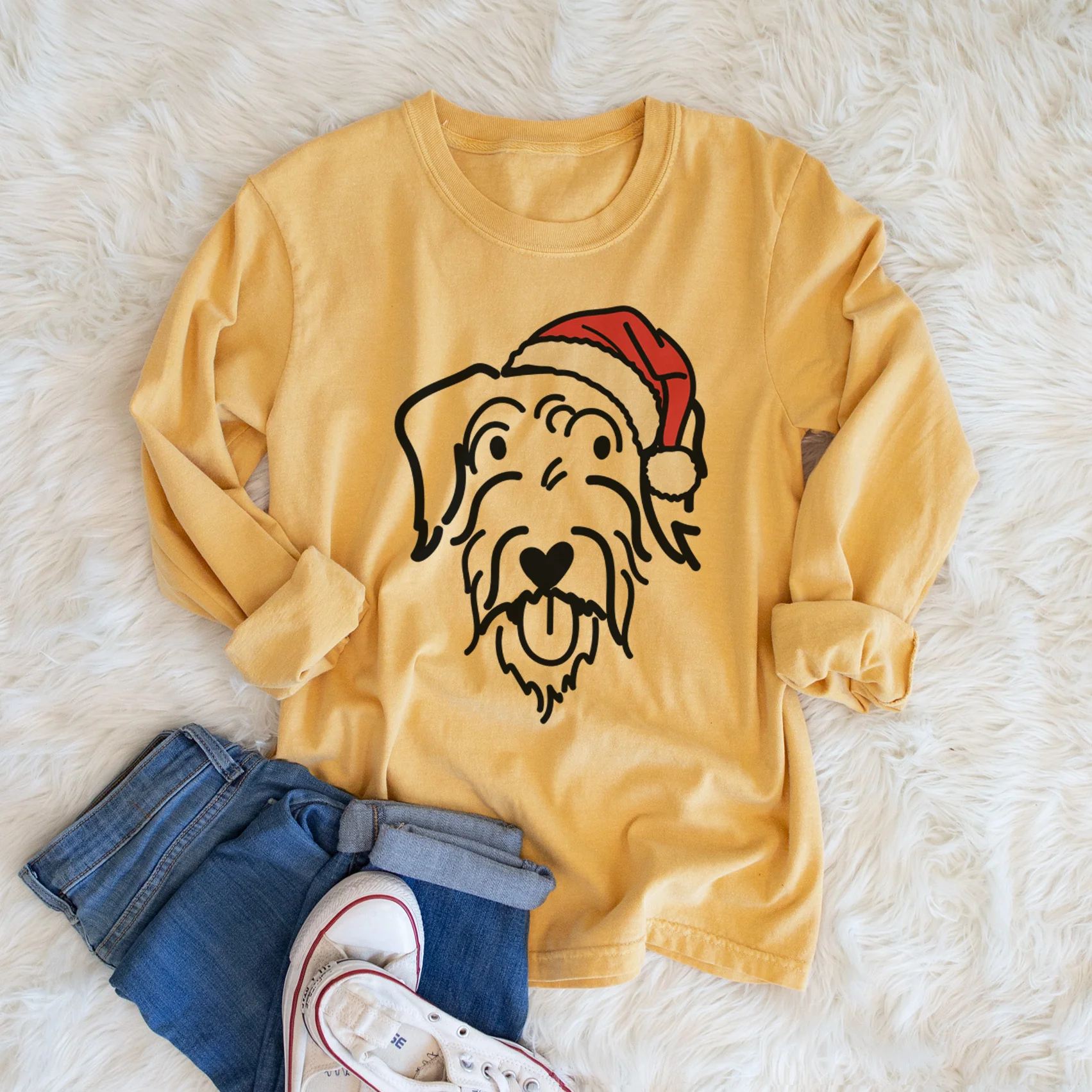 Jolly Doodle - Dug - Heavyweight 100% Cotton Long Sleeve - Image 5